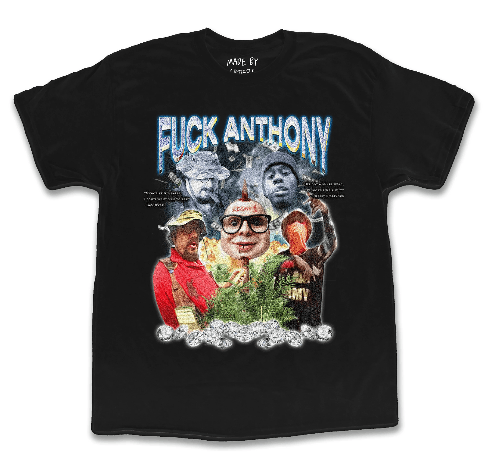 image of Christ Dillinger & Sam Hyde F Anthony Shirt in Black, Men's (Size XL)