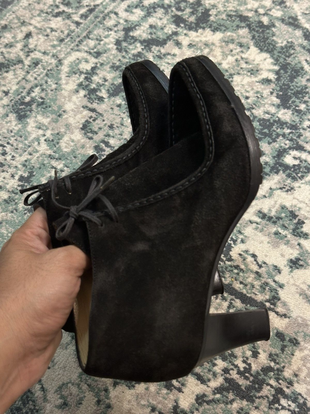 Gucci Gucci Made in Italy Black Suede Leather Ankle Boots Size US 5.5 / IT 35.5 - 21 Thumbnail