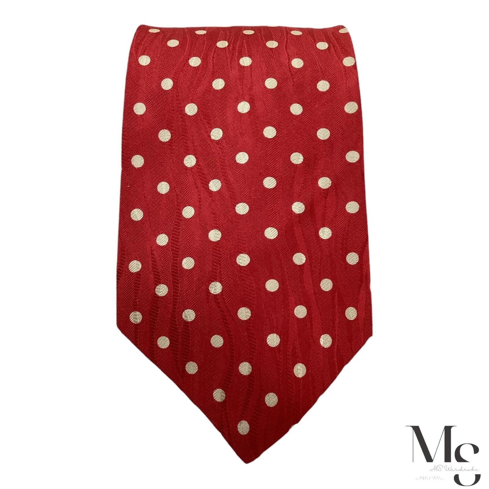 Kenzo KENZO PARIS Red Polka Dot Luxury Silk Tie Made In Italy W: 3 Size ONE SIZE - 3 Thumbnail
