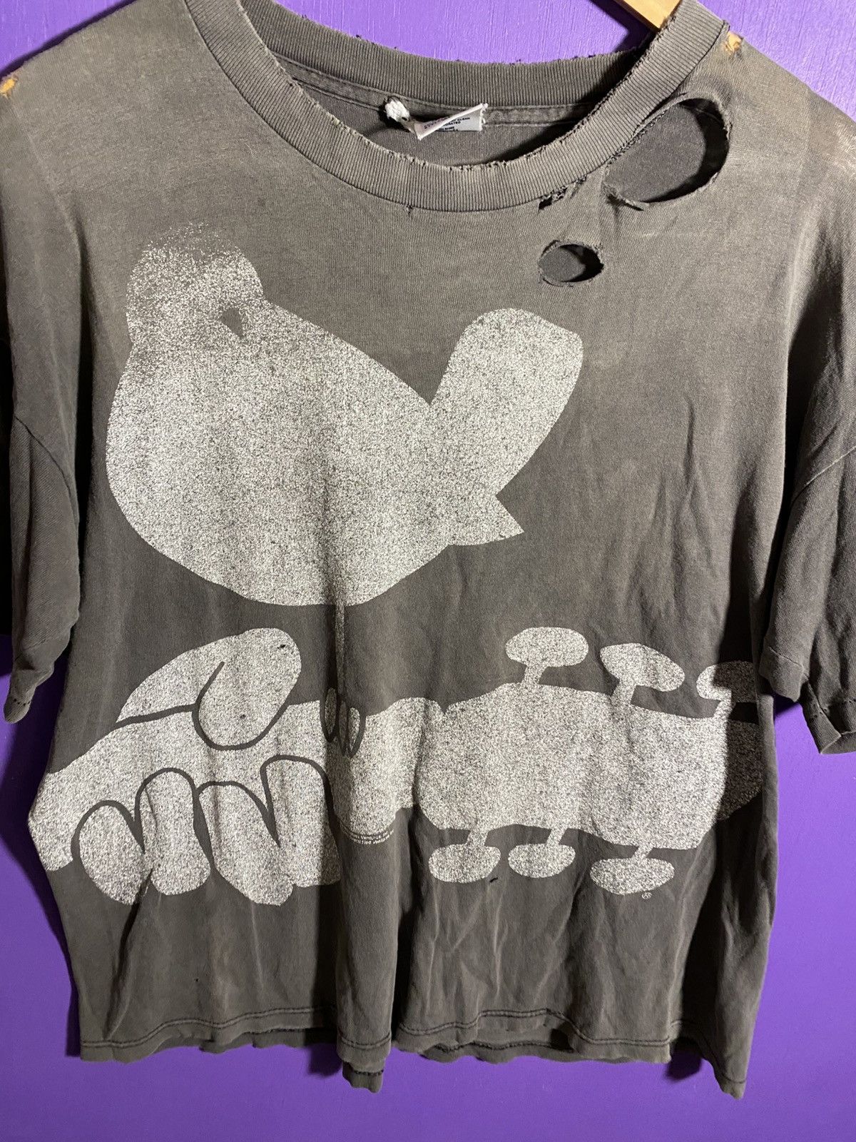 Band Tees × Vintage Vintage 1994 Woodstock guitar bird faded t-shirt Size US L / EU 52-54 / 3 - 3 Thumbnail