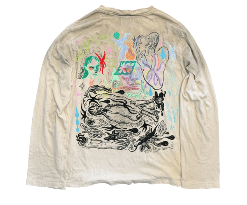 Japanese Brand Vintage Washed Long Sleeves Size US XL / EU 56 / 4 - 2 Thumbnail