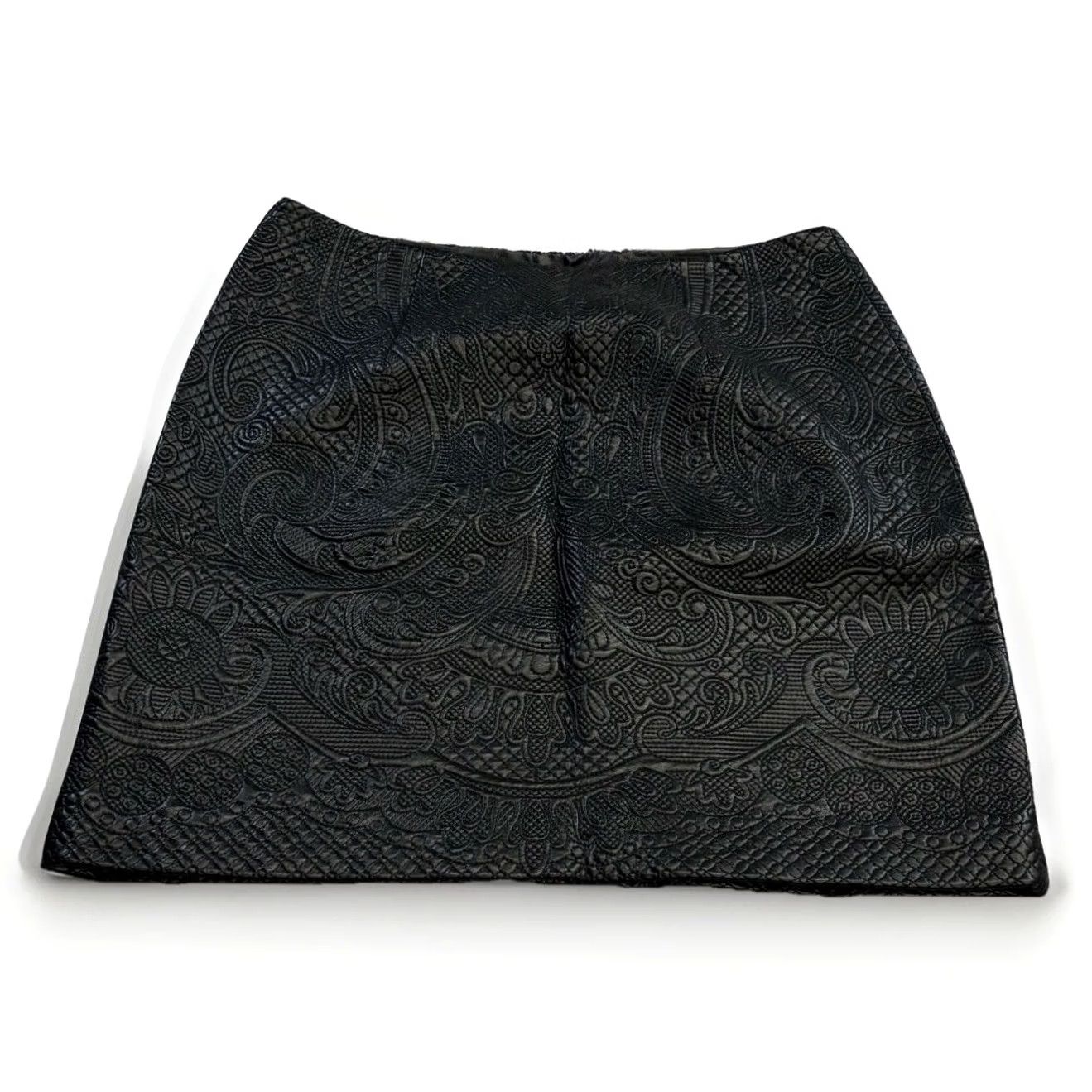 Karen Millen Karen Millen mini skirt 10 womens black paisley brocade vintage 10 Size 32" / US 10 / IT 46 - 2 Thumbnail
