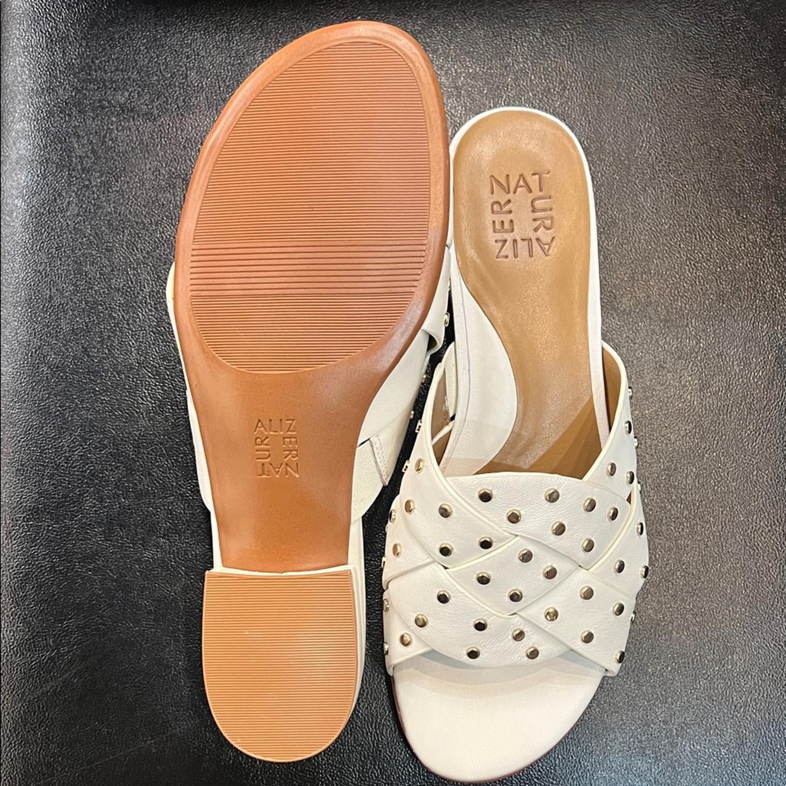 Other Naturalizer White Studded Mules Size US 9 / IT 39 - 2 Thumbnail