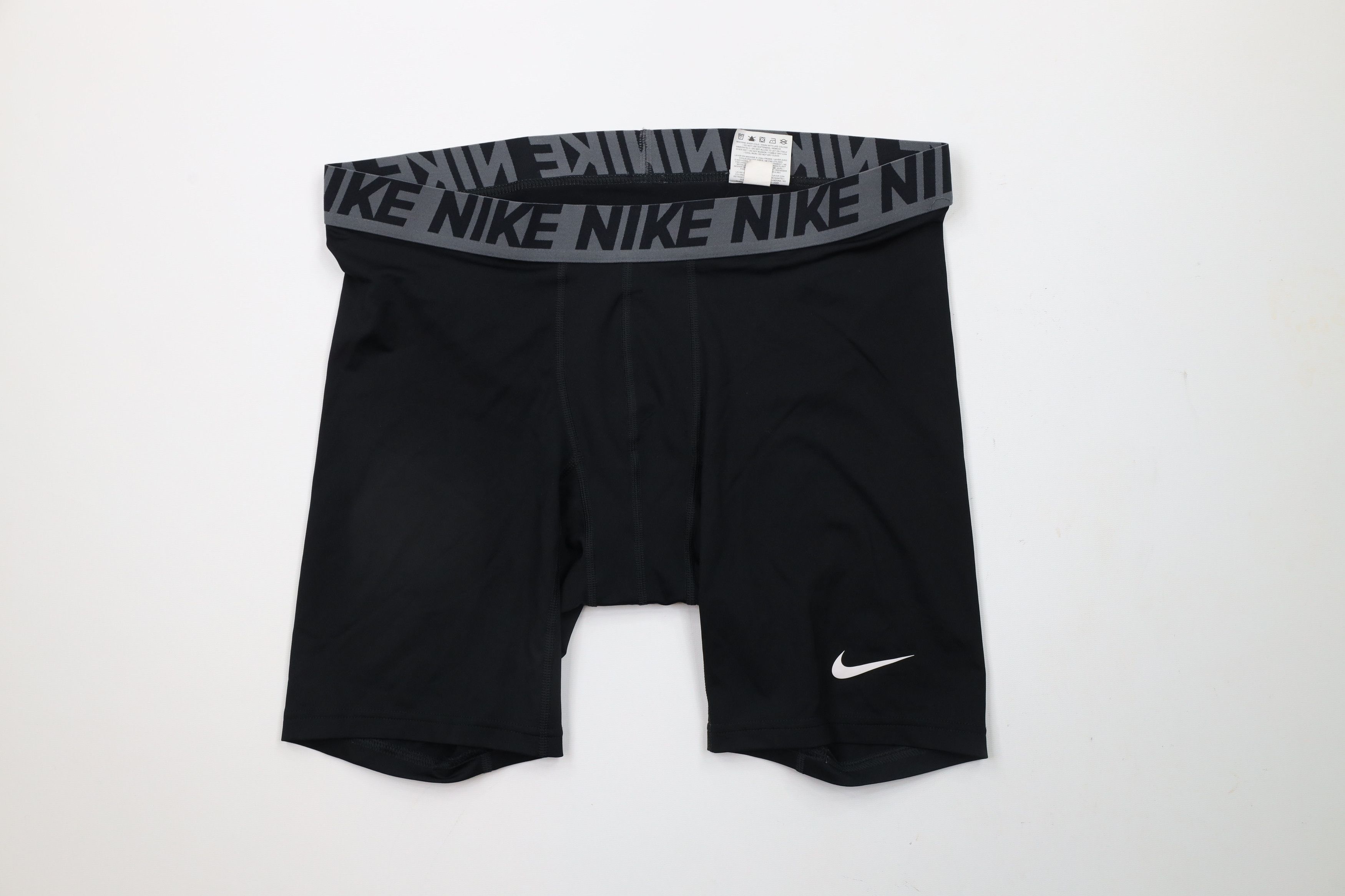 Nike × Vintage Nike Spandex Training Gym Running Half Tights Shorts Black Size US 40 / EU 56 - 1 Thumbnail