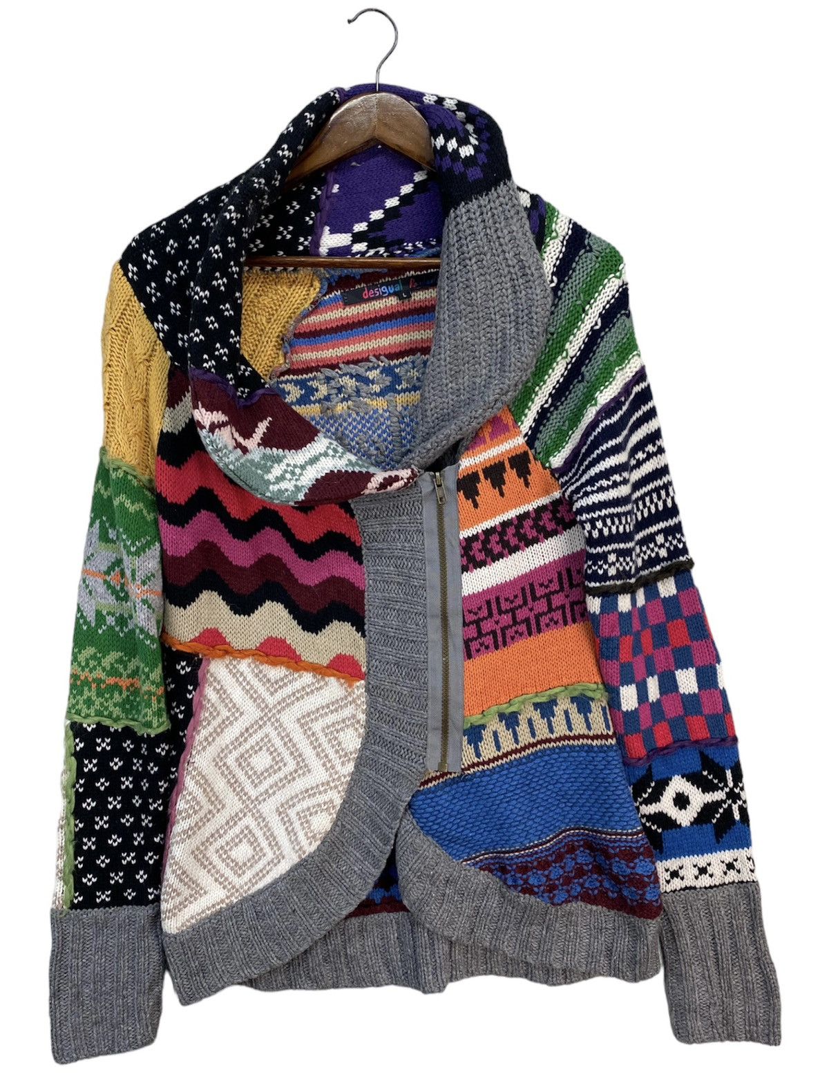 Aran Isles Knitwear Desigual Rainbow Knitwear Size L / US 10 / IT 46 - 1 Thumbnail