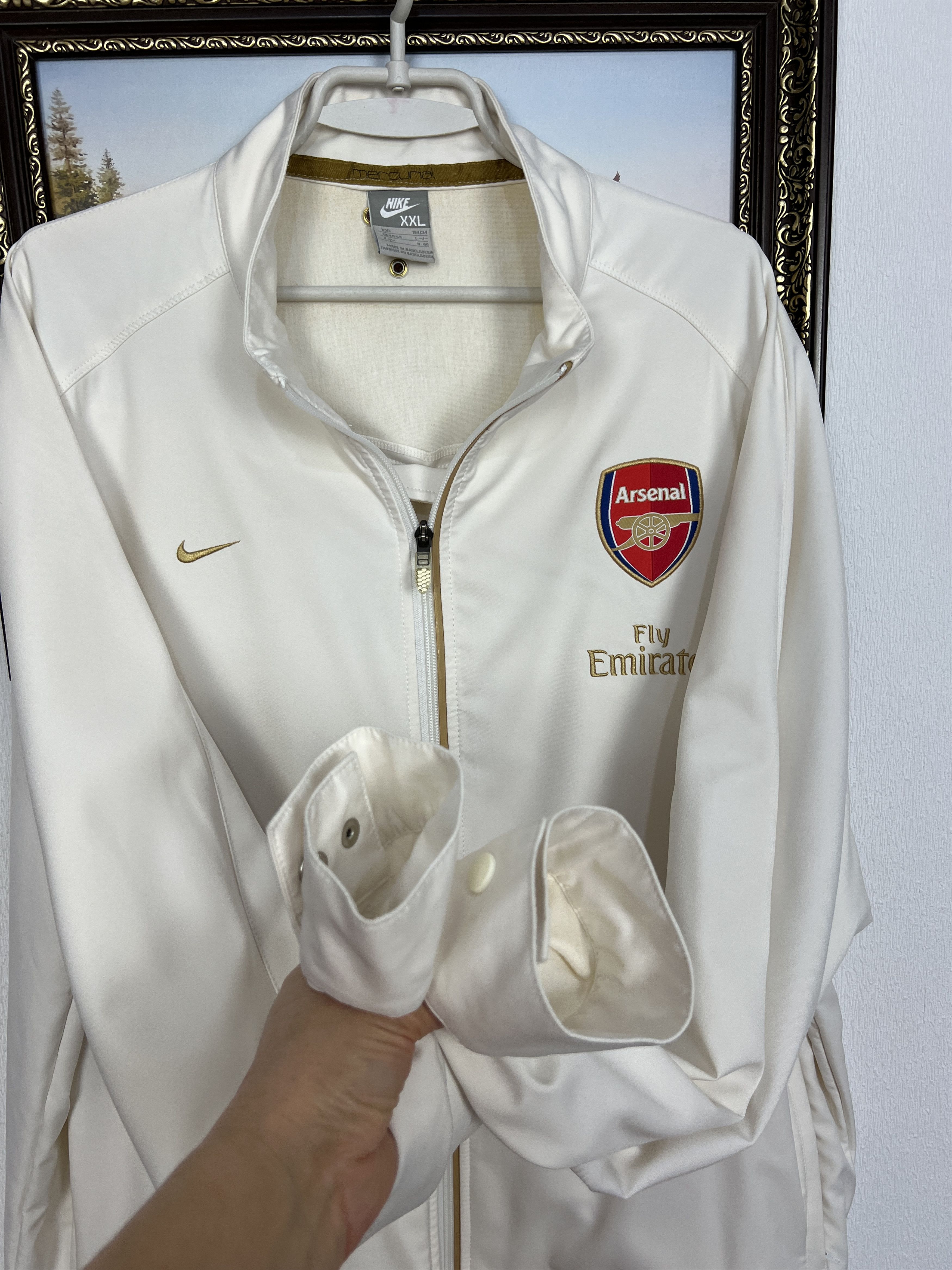 Nike Vintage Arsenal Football Jacket Soccer Track Top Gunners Size US XXL / EU 58 / 5 - 6 Thumbnail