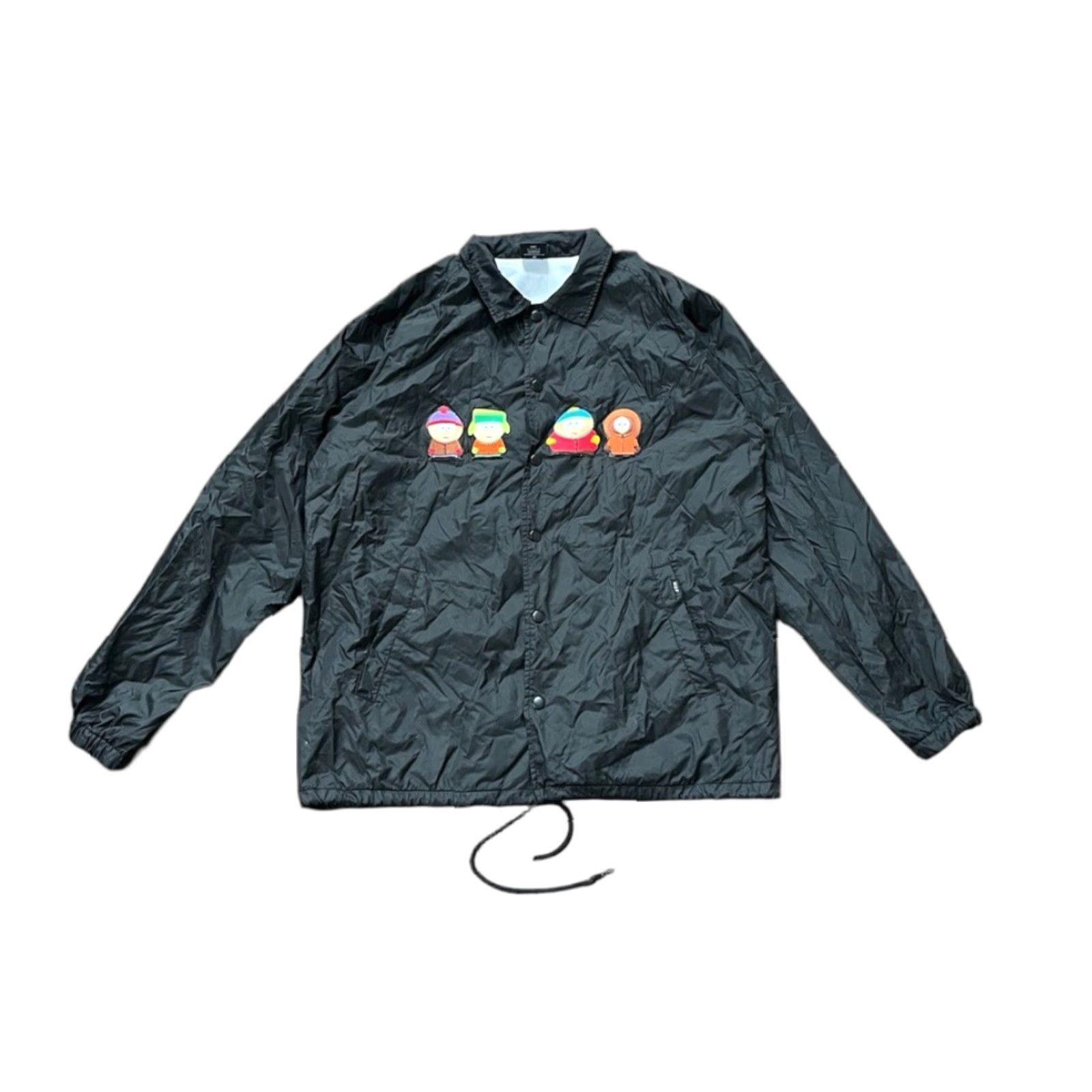 Huf VINTAGE HUF Windbreaker Jacket Mens XL Black South Park Cartman Kenny Stan Kyle Comedy Central Cartoon Size US XL / EU 56 / 4 - 1 Thumbnail