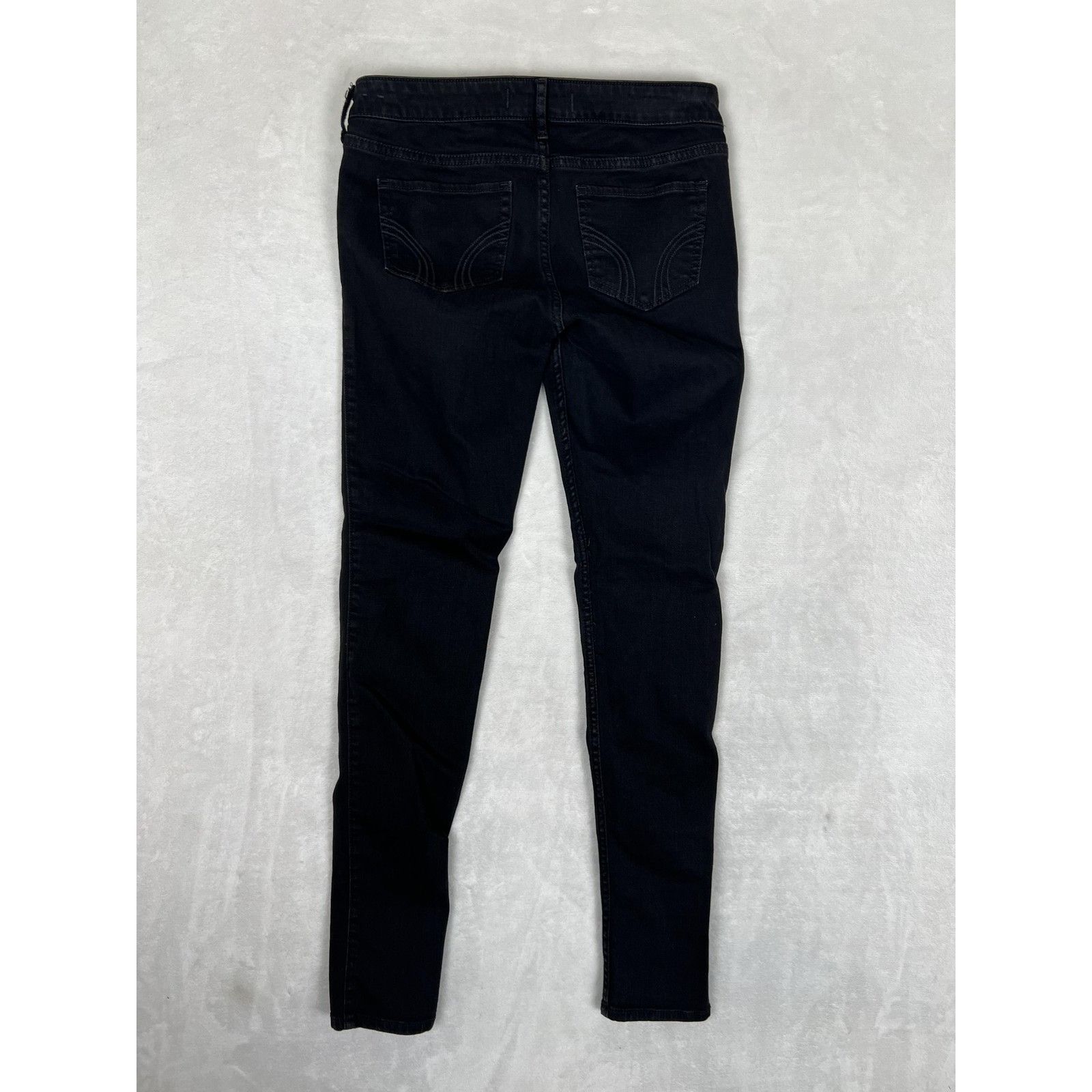 Hollister Hollister Jeans Womens 7R W28 L31 Black Dark Wash Skinny Str Size 28" / US 6 / IT 42 - 6 Thumbnail
