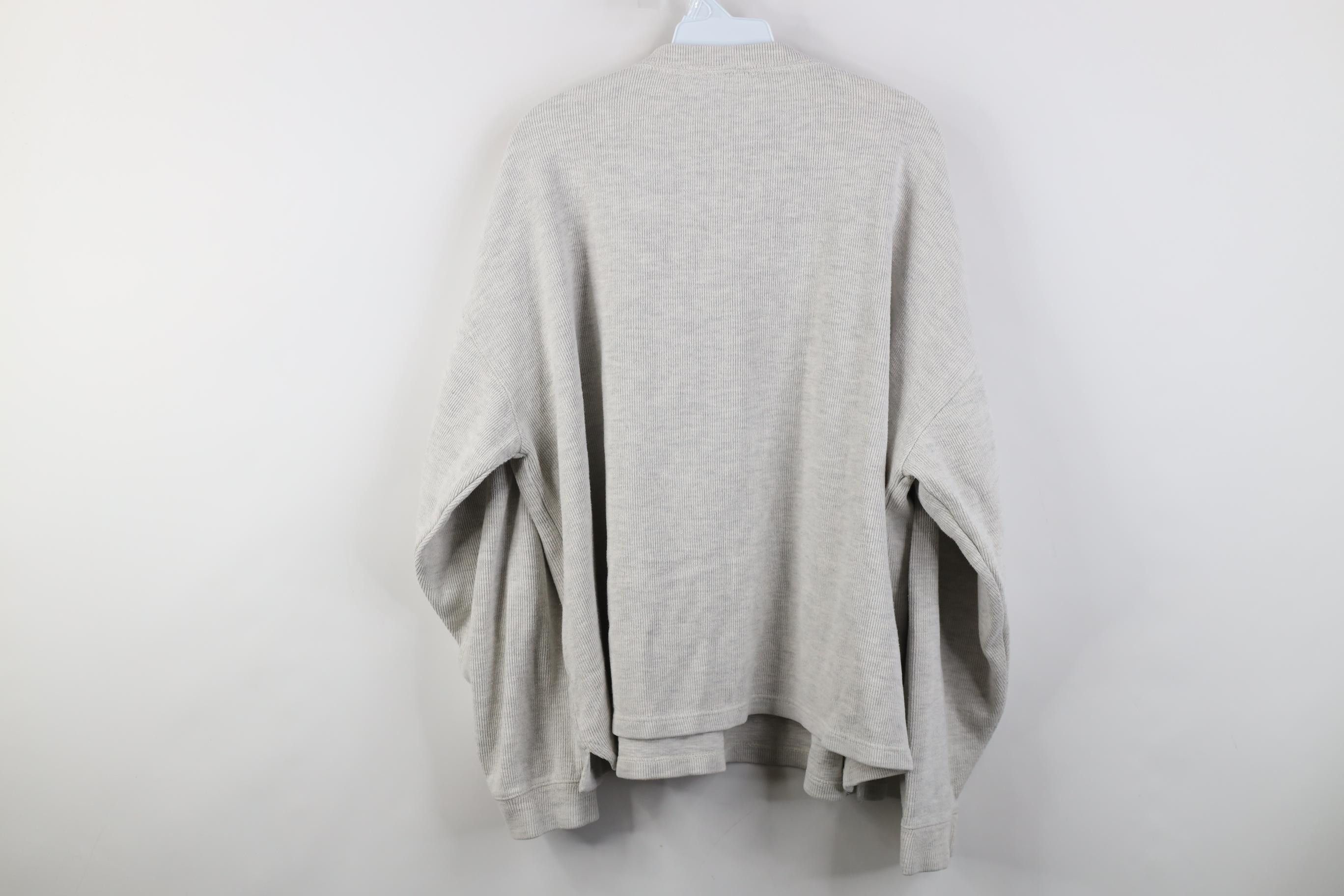 Vintage Vintage 90s Streetwear Boxy Fit Thermal Ribbed Knit T-Shirt Size US XL / EU 56 / 4 - 12 Thumbnail