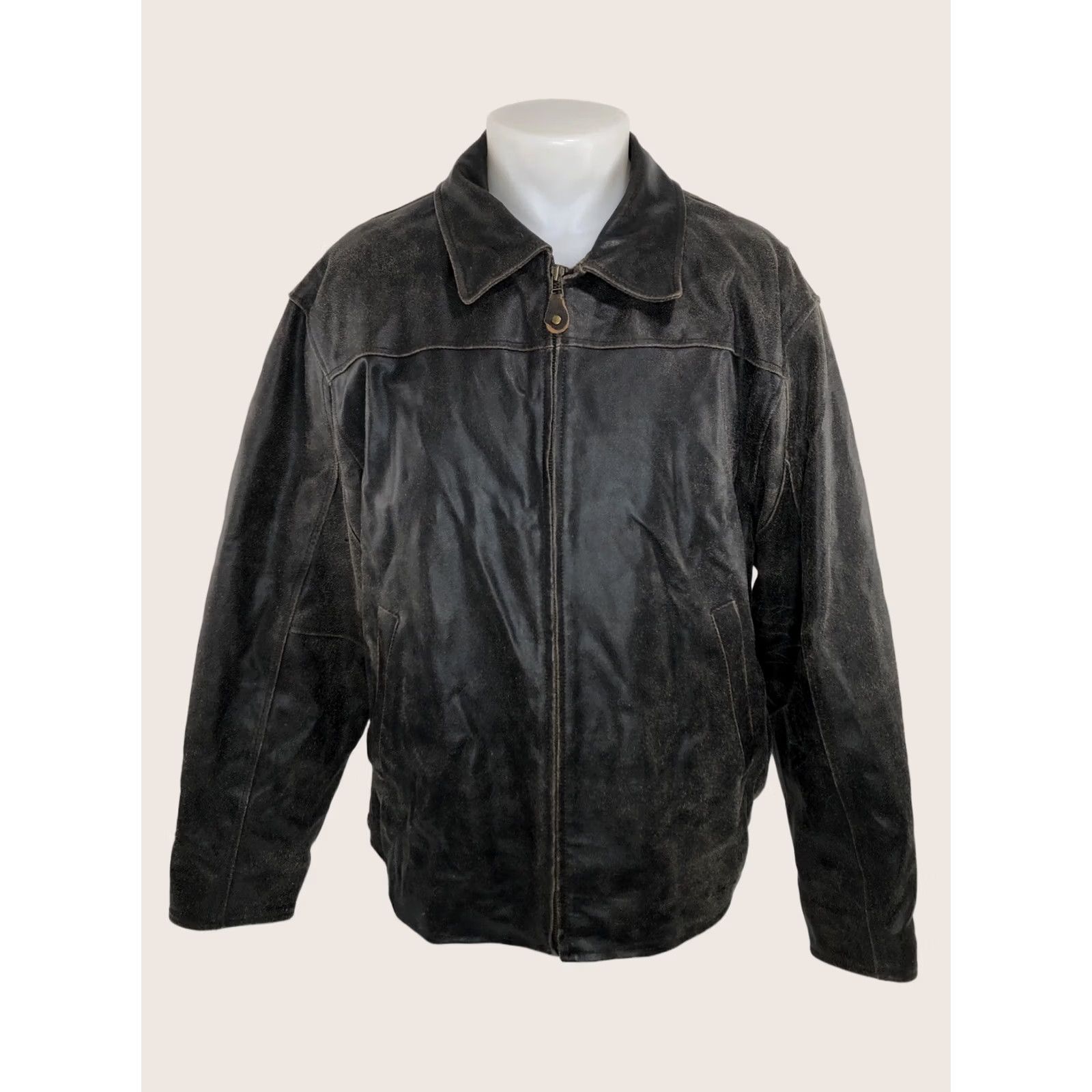 The Territory Ahead THE TERRITORY AHEAD Leather Bomber Jacket - L - Brown - Men - Regular Fit Size US L / EU 52-54 / 3 - 1 Thumbnail