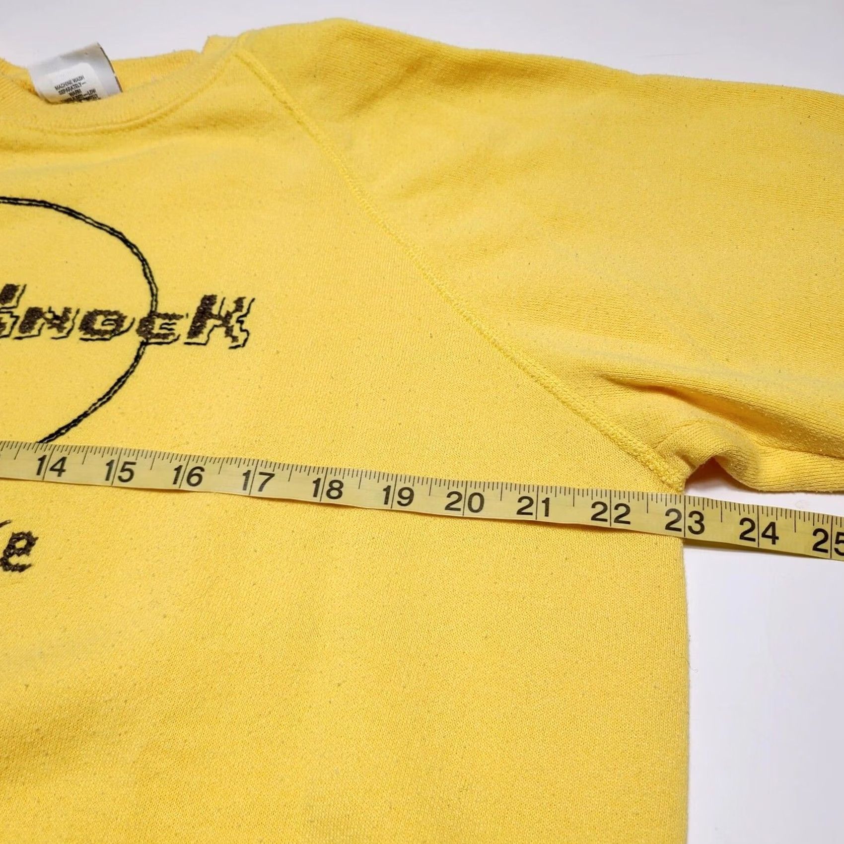 Lee VINTAGE Lee Sturdy Sweats Yellow Sweatshirt XL Womens 90s Embroidered Pullover Crew Neck Sweatshirt Ladies Regular Fit Size XL / US 12-14 / IT 48-50 - 5 Thumbnail