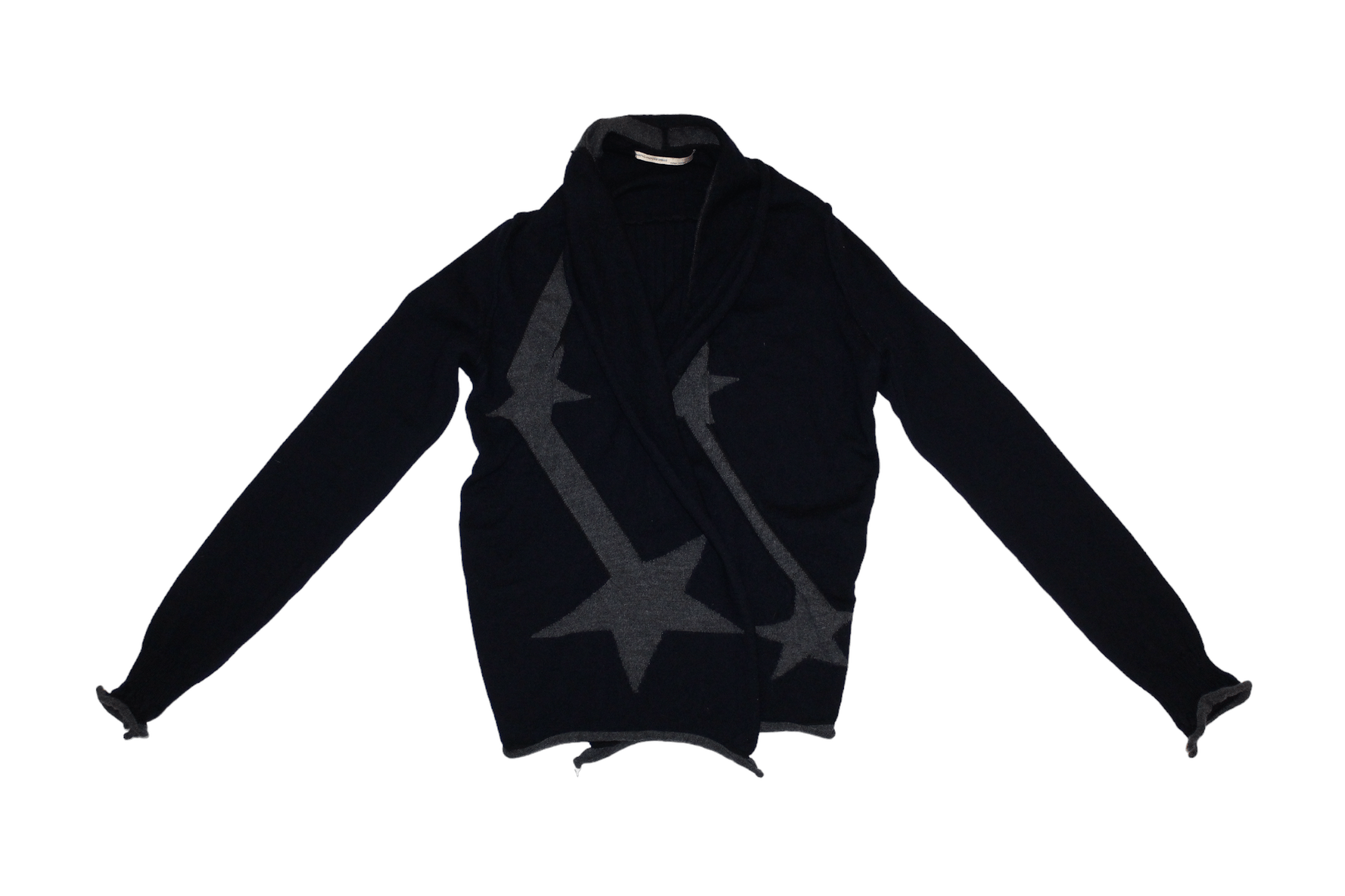 Marithe + Francois Girbaud VTG🔥M+FG Cravatatakiller Stars Knitted shawl cape cardigan Size S / US 4 / IT 40 - 13 Thumbnail