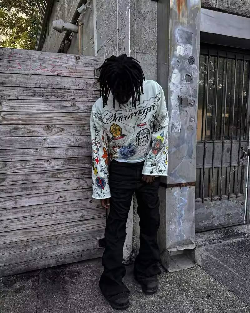 Japanese Brand × Vintage cropped long-sleeve T-shirt Size US XL / EU 56 / 4 - 6 Thumbnail