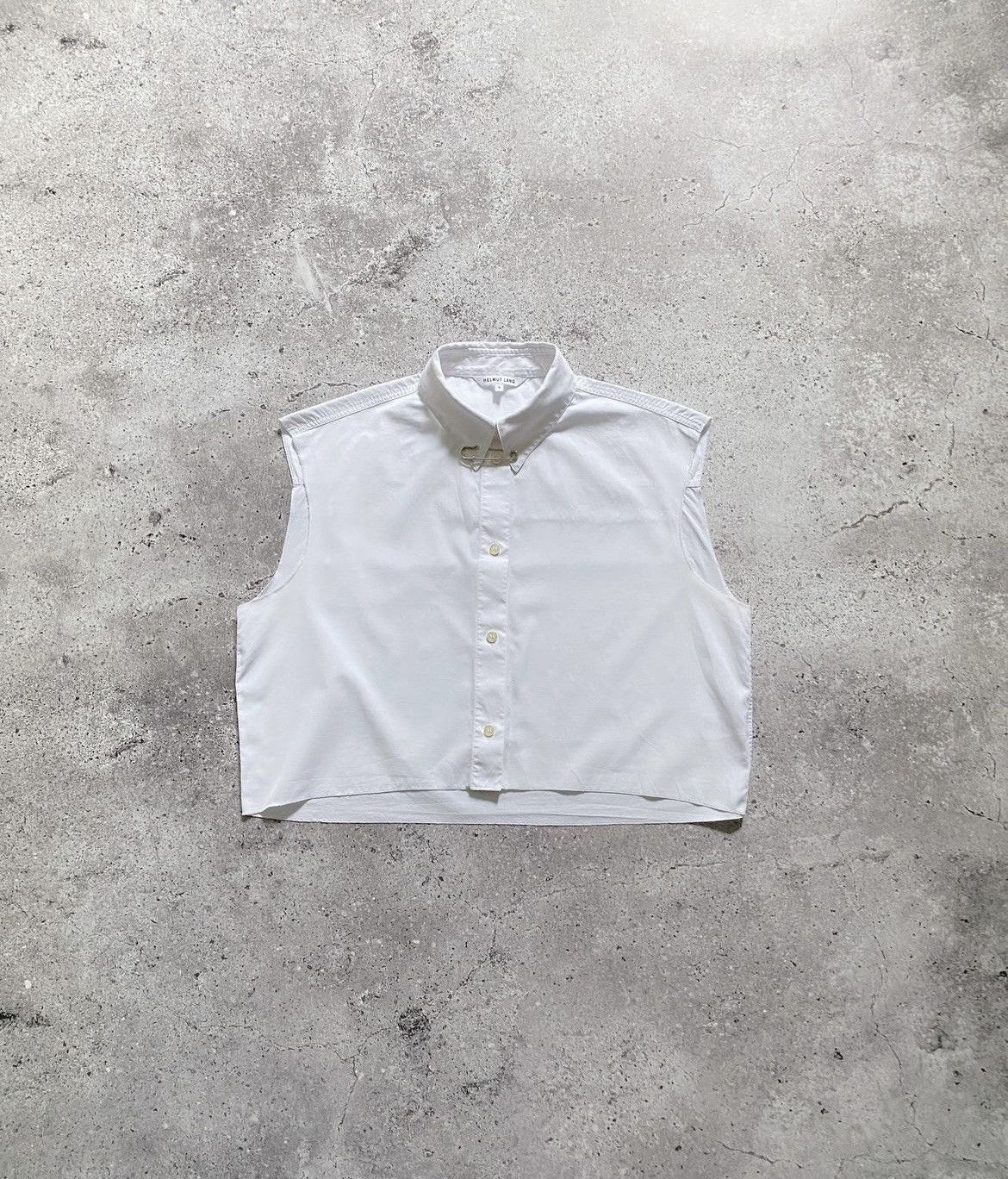 Helmut Lang HELMUT LANG SAFETY PIN POPLIN CROPPED SHIRT Size US S / EU 44-46 / 1 - 3 Thumbnail