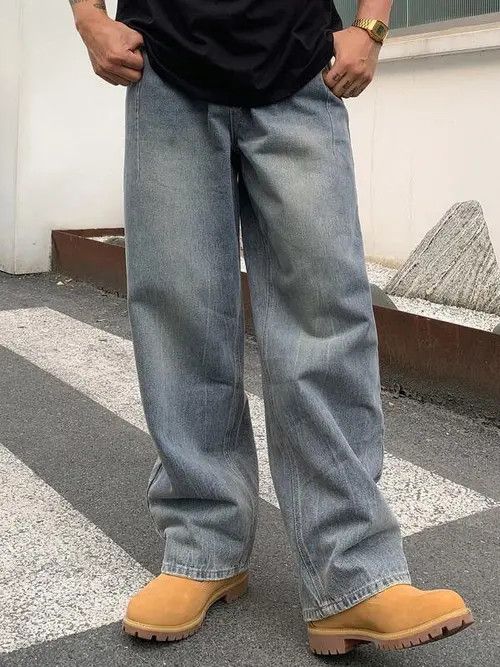 Vintage Washed Baggy Jeans