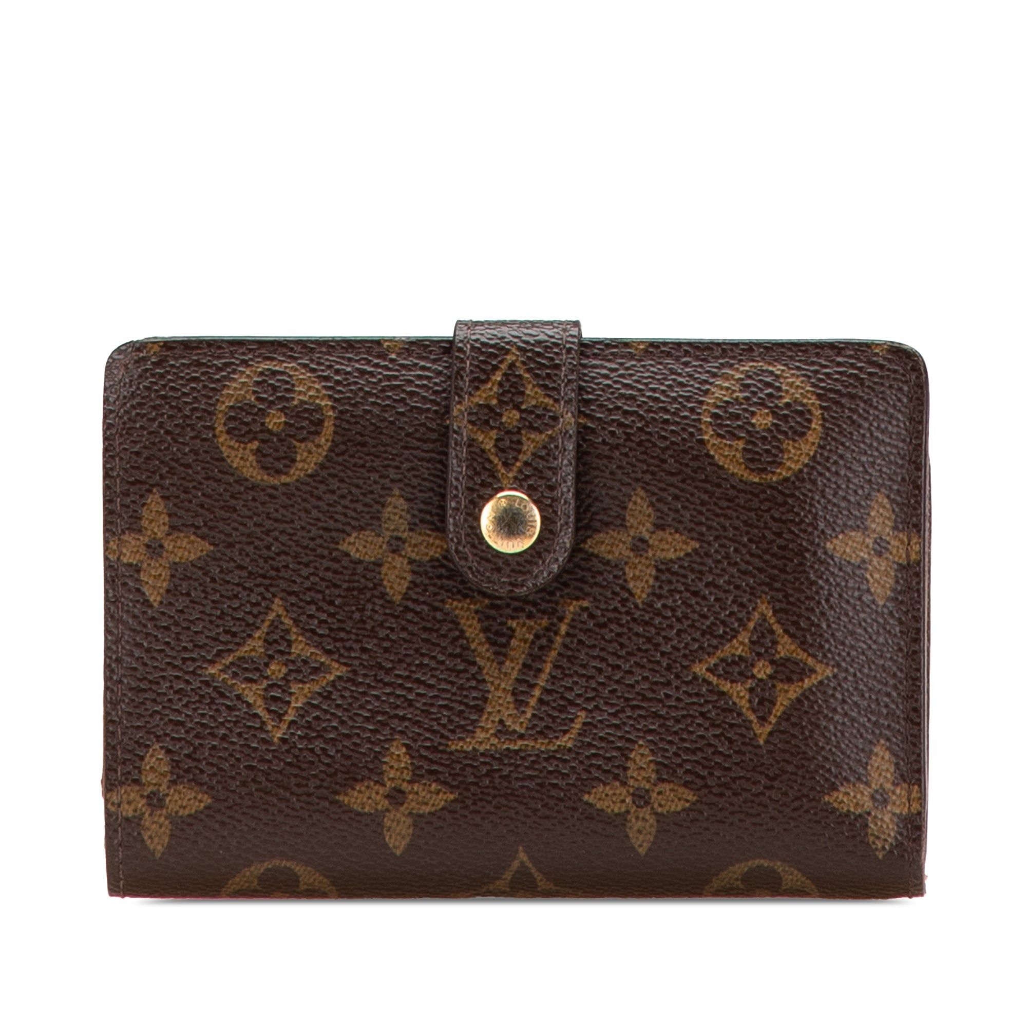 Louis Vuitton Monogram Coin Purse Viennese Brown Banknotes, Women's