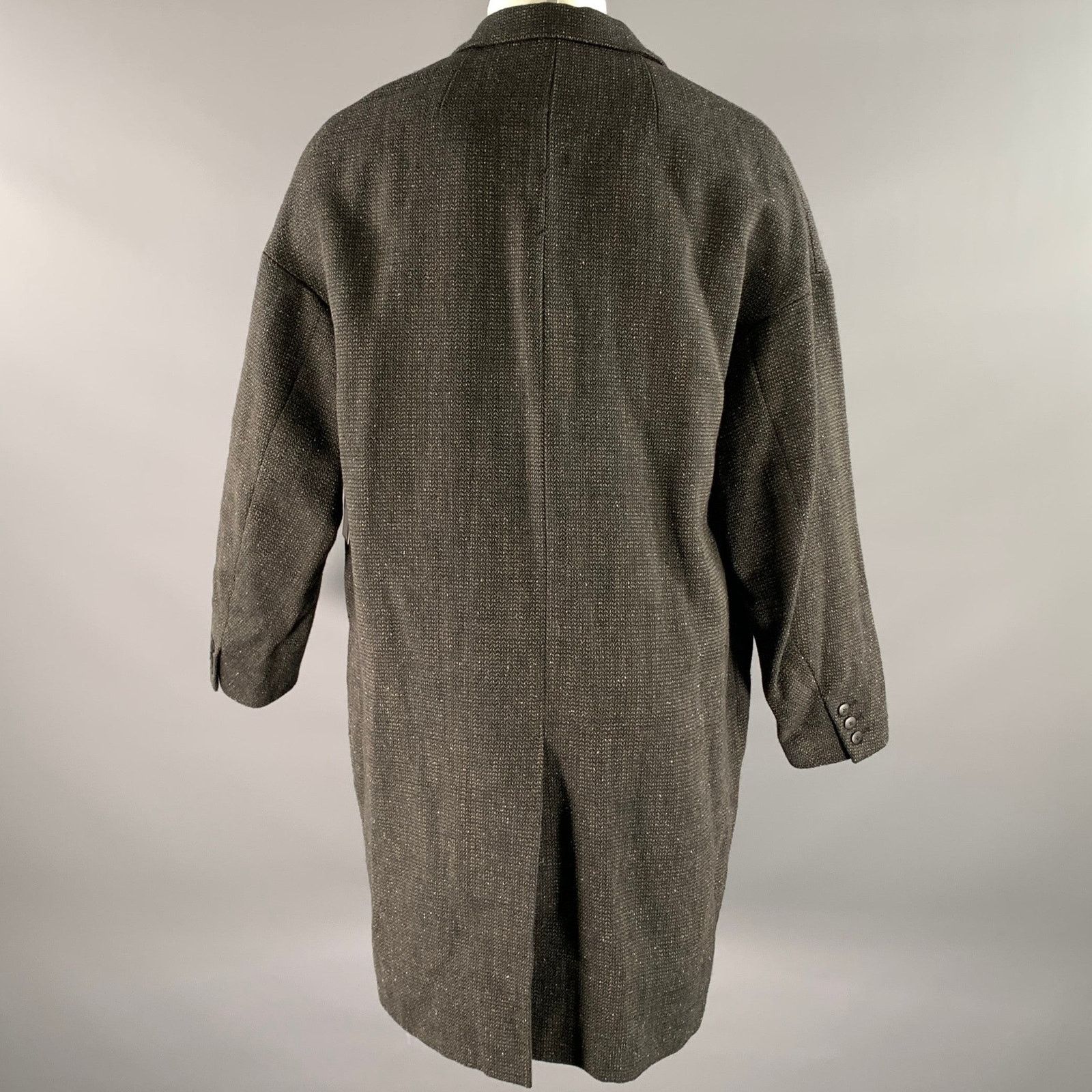 Visvim VISVIM M Black Brown Tweed Wool Linen Silk Notch Lapel Coat Size US M / EU 48-50 / 2 - 5 Thumbnail