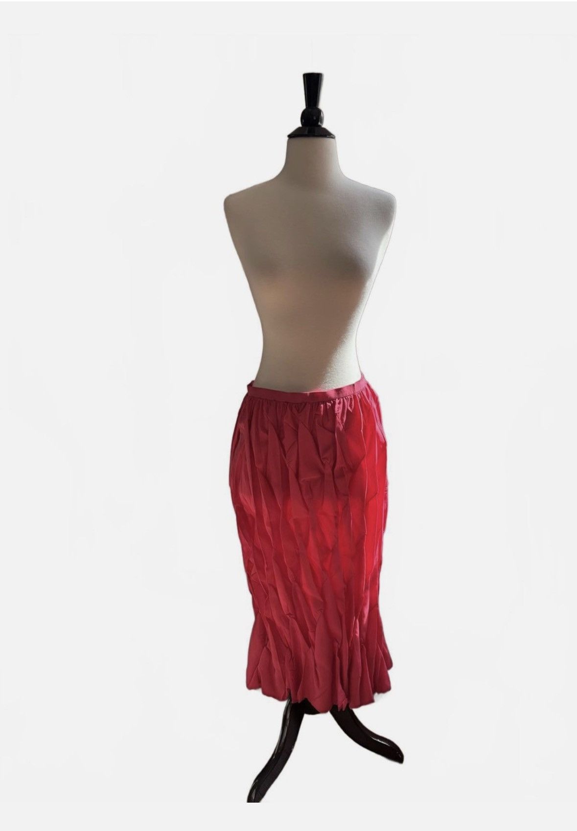 Issey Miyake Vintage 90s Issey Miyake Sculptural Midi Skirt Size 26" / US 2 / IT 38 - 5 Thumbnail