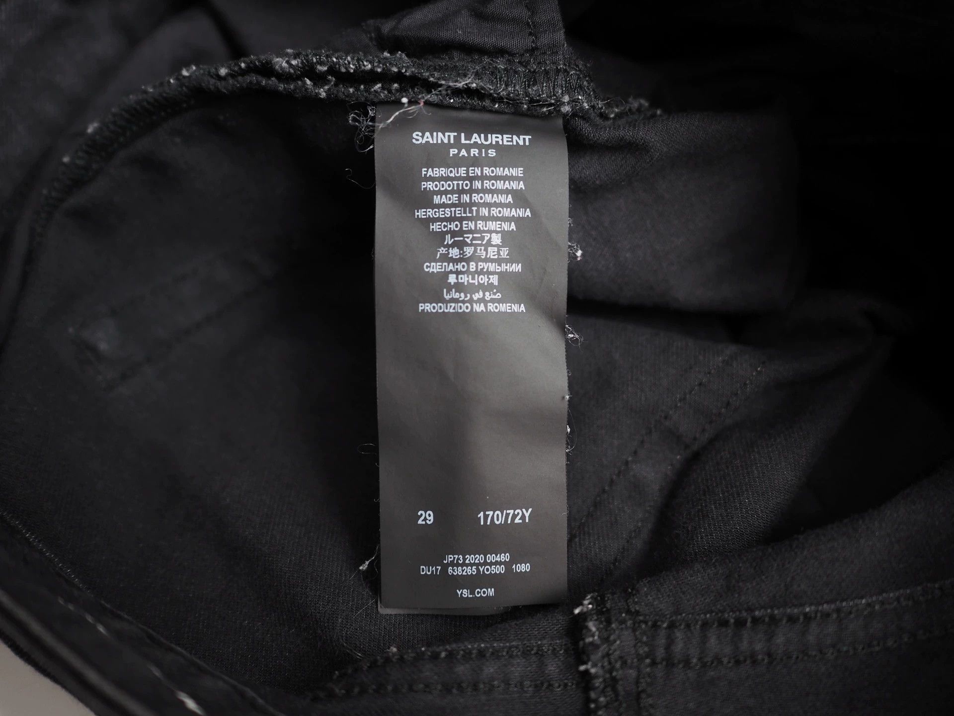 Saint Laurent Paris SS20 SLP Black Jeans W29 Size 29" - 7 Thumbnail