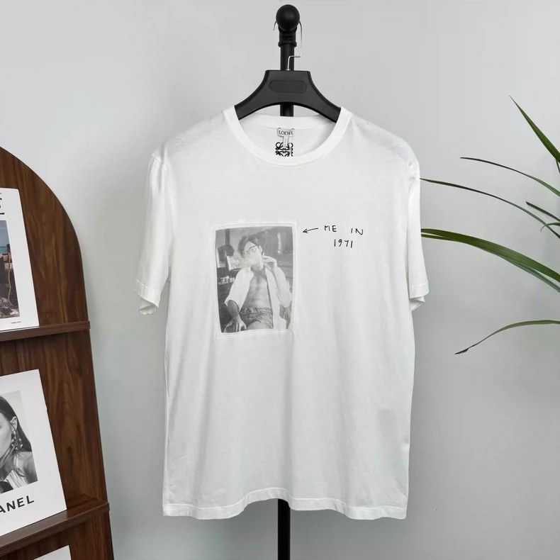 Loewe LOEWE White figure print short sleeves Size L / US 10 / IT 46 - 1 Thumbnail
