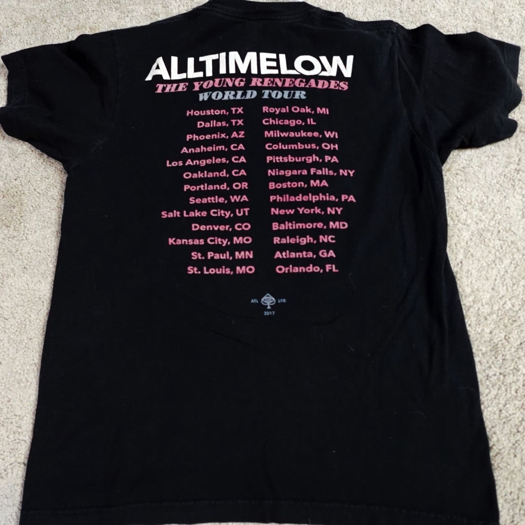 Gildan All Time Low Shirt Medium Black The Young Renegades Double Sided Tour Shirt Women M Gildan Crew Neck Short Sleeve Jersey Cotton Vintage: No Size M / US 6-8 / IT 42-44 - 4 Thumbnail