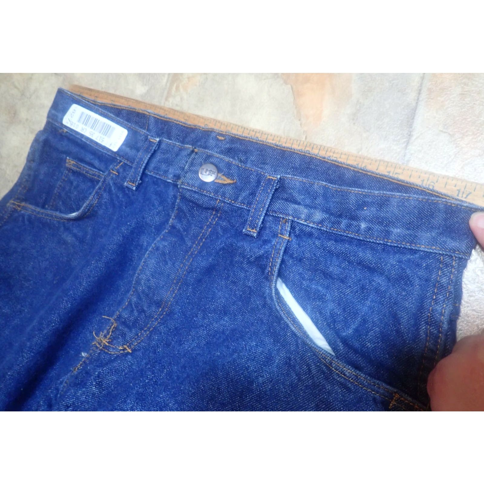 Denime VINTAGE: UniFirst Armorex FR Men's Jeans 34x29 Flame-Resistant Denim Jeans ATPV 20.7 Denim Pants Blue 5-Pocket Mens (Regular) 34x29) Size US 35 - 5 Thumbnail