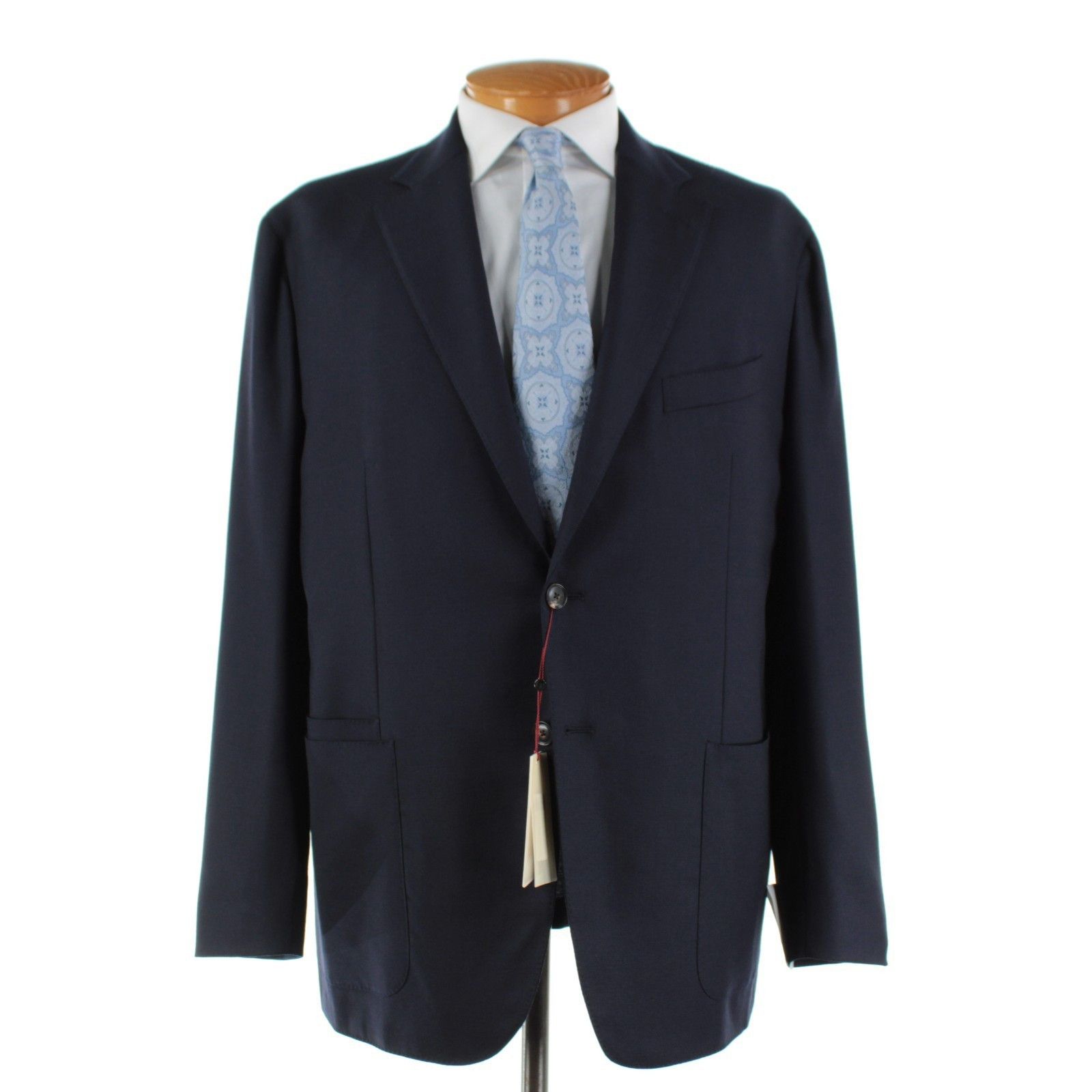 Luciano Barbera Luciano Barbera Sport Coat Size 48 US in Blue Size 48R - 1 Thumbnail