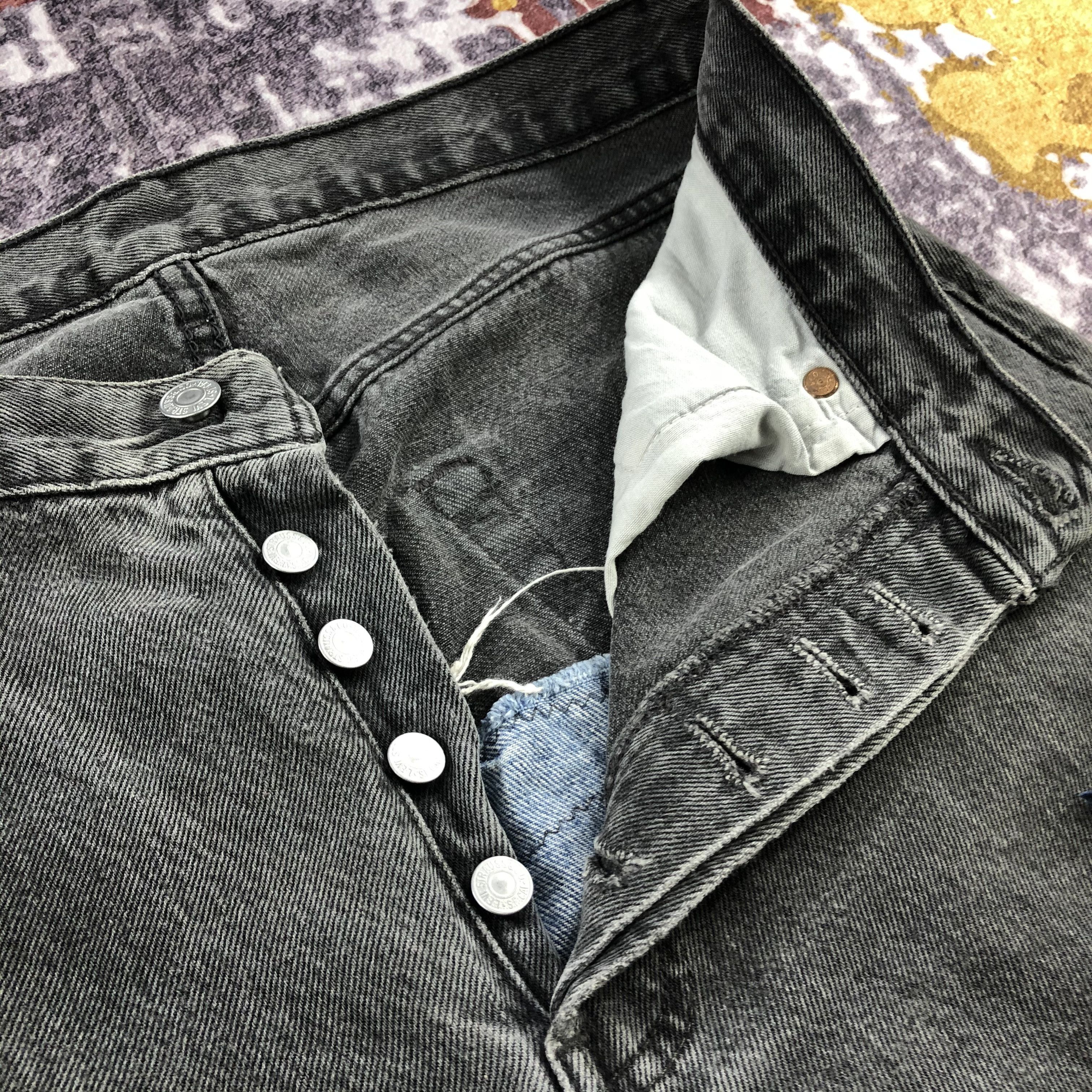 Levi's × Vintage Vintage 90s Levis 501 Ripped Jeans-JM2644 Size US 32 / EU 48 - 12 Thumbnail