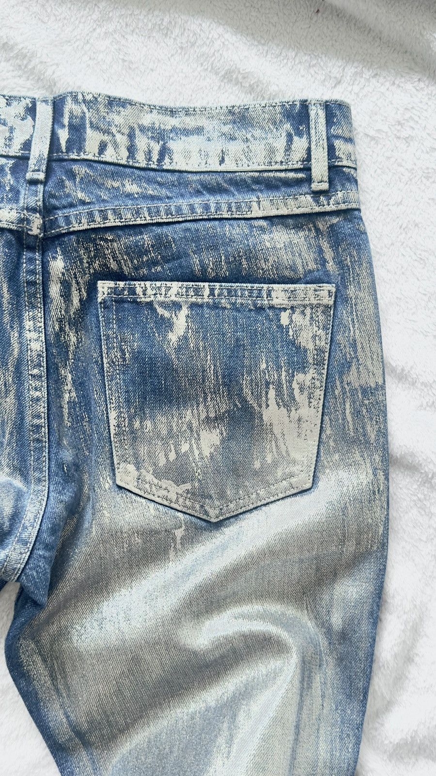 Japanese Brand hedi slimane luster metallic painted jeans Size US 32 / EU 48 - 4 Thumbnail