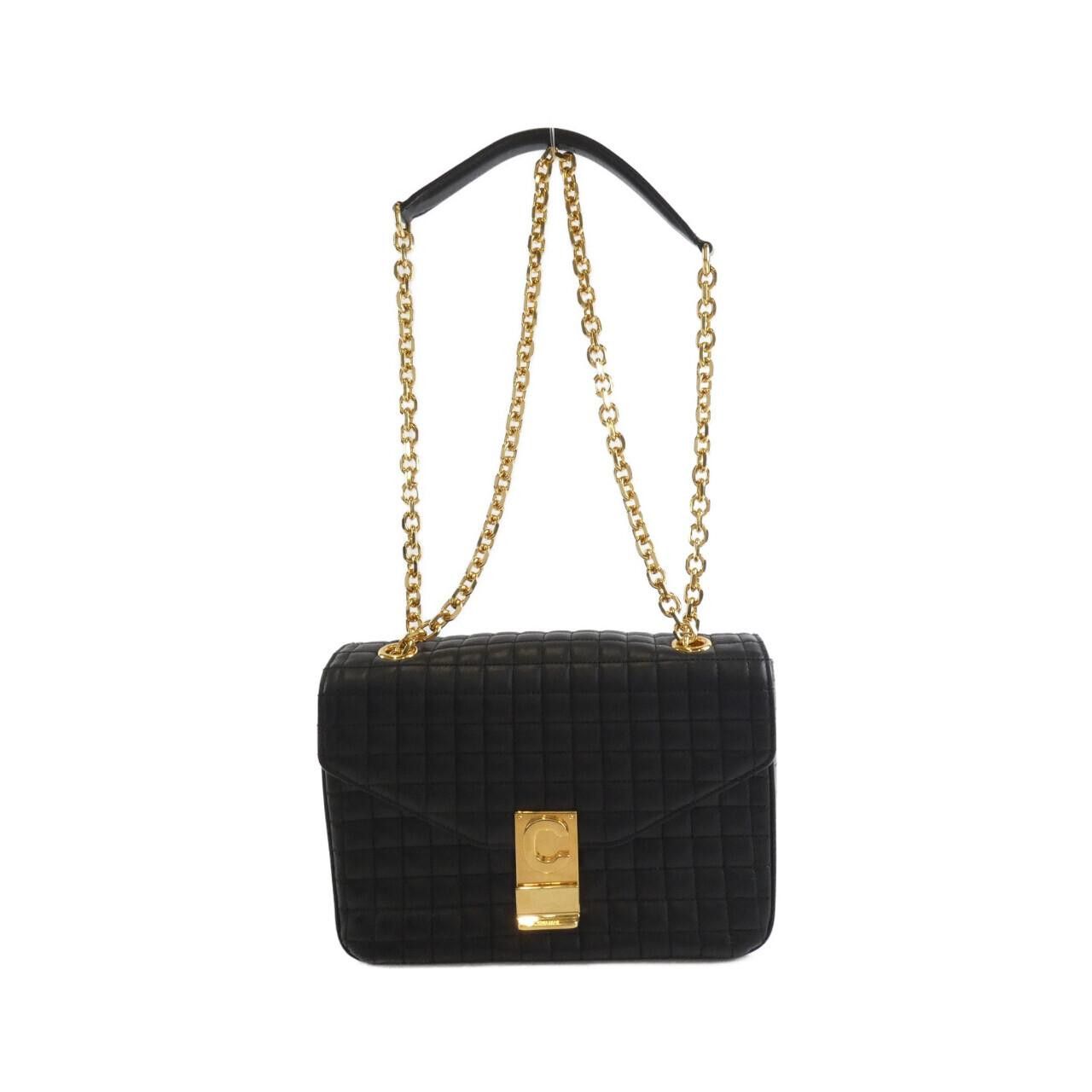 Celine Celine Small C Calfskin Shoulder Bag Leather Shoulder Bag 188403Bfc Duty Free For Usa in Black, Women's