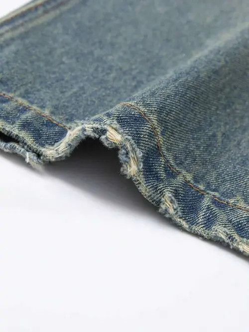 Jean Vintage Straight Leg Distressed Denim Jeans Size US 36 / EU 52 - 4 Thumbnail