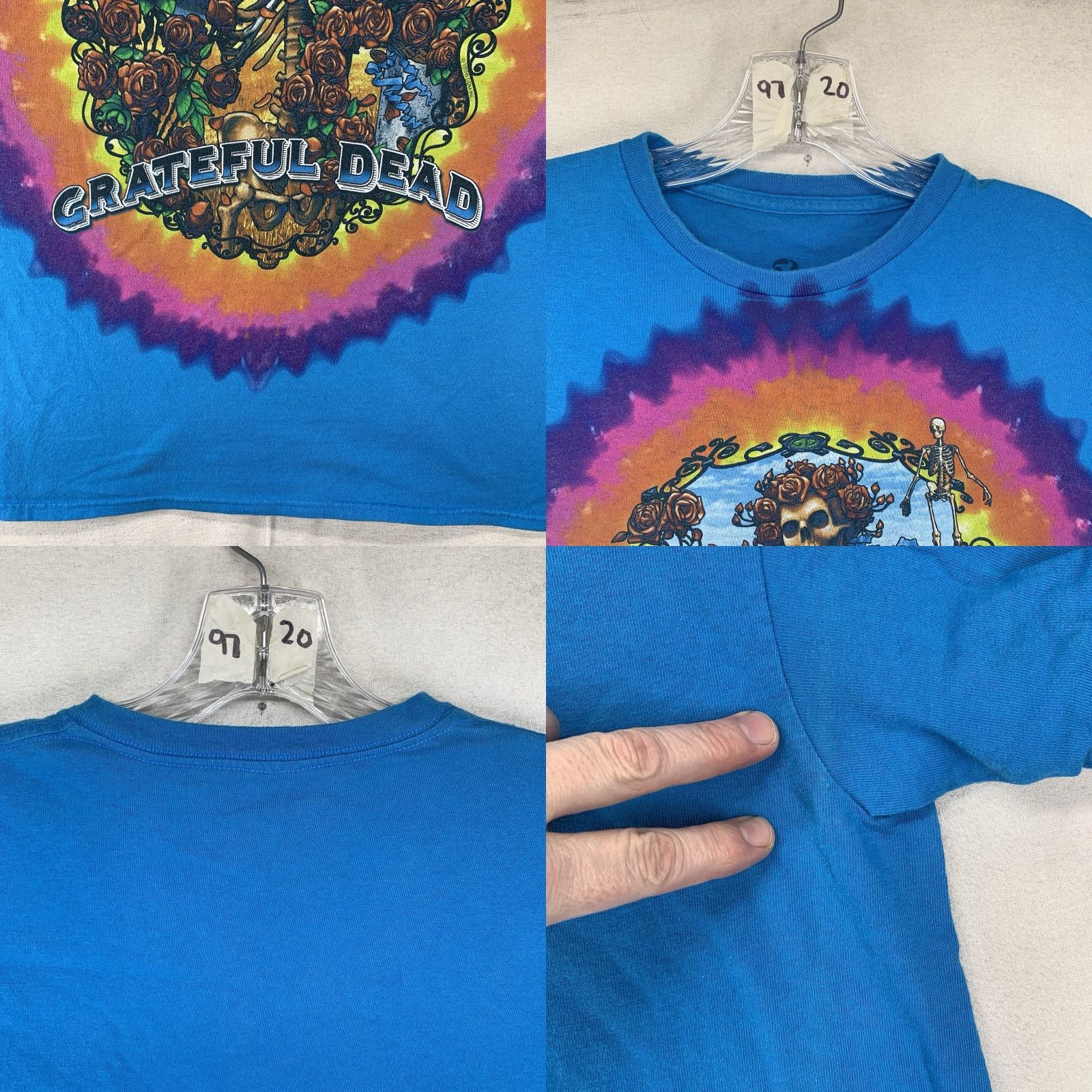 Liquid Blue VINTAGE Liquid Blue Grateful Dead Skeleton Skull Band T-Shirt Blue M Crew Neck Short Sleeve Men Regular Size US M / EU 48-50 / 2 - 8 Thumbnail