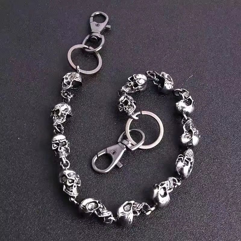 Jewelry Punk Skulls Wallet Chain Size ONE SIZE - 2 Thumbnail