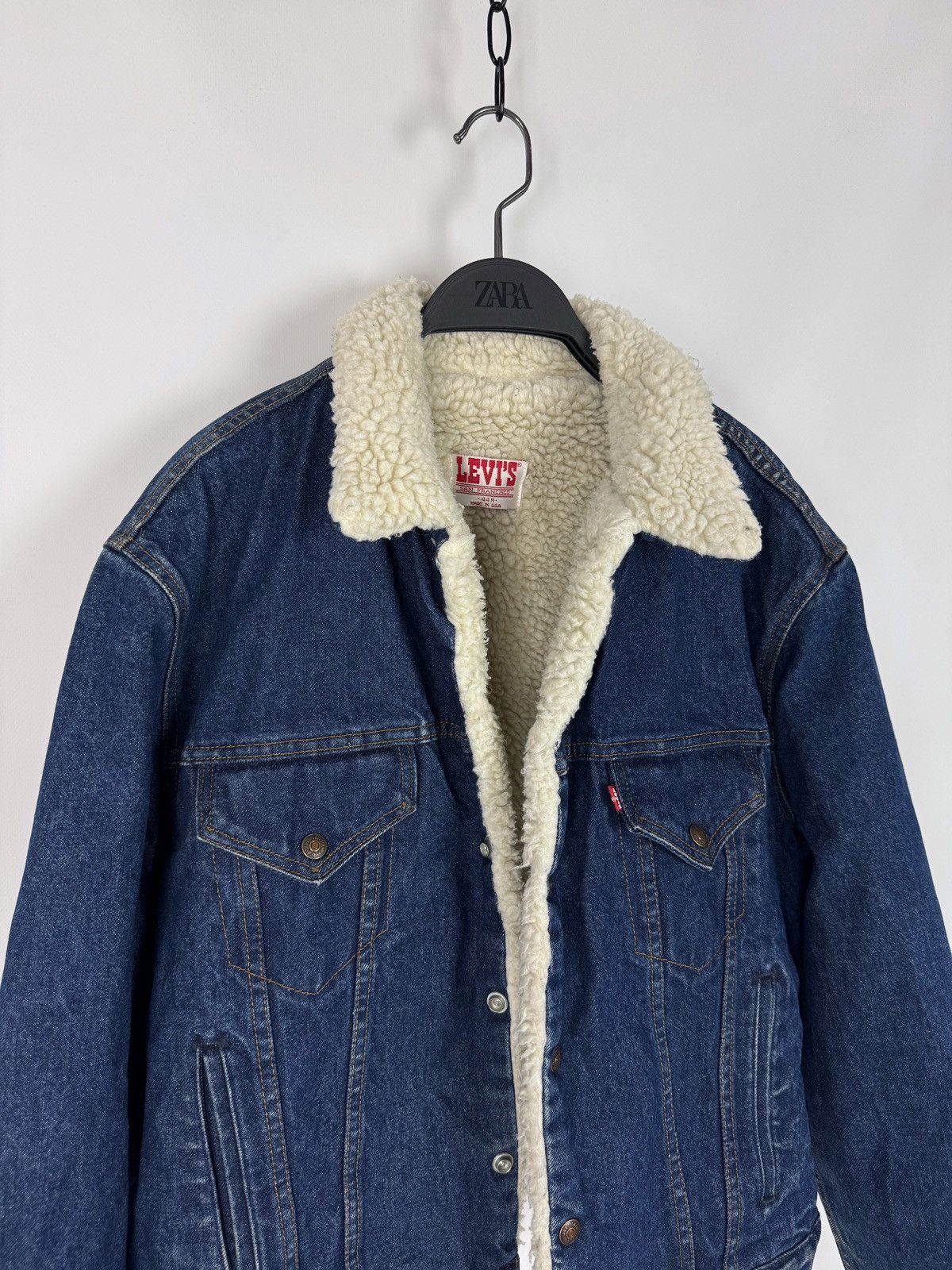 Levi's 1990’s Vintage Levi’s Sherpa Denim Jacket Made in USA Size US XL / EU 56 / 4 - 5 Thumbnail