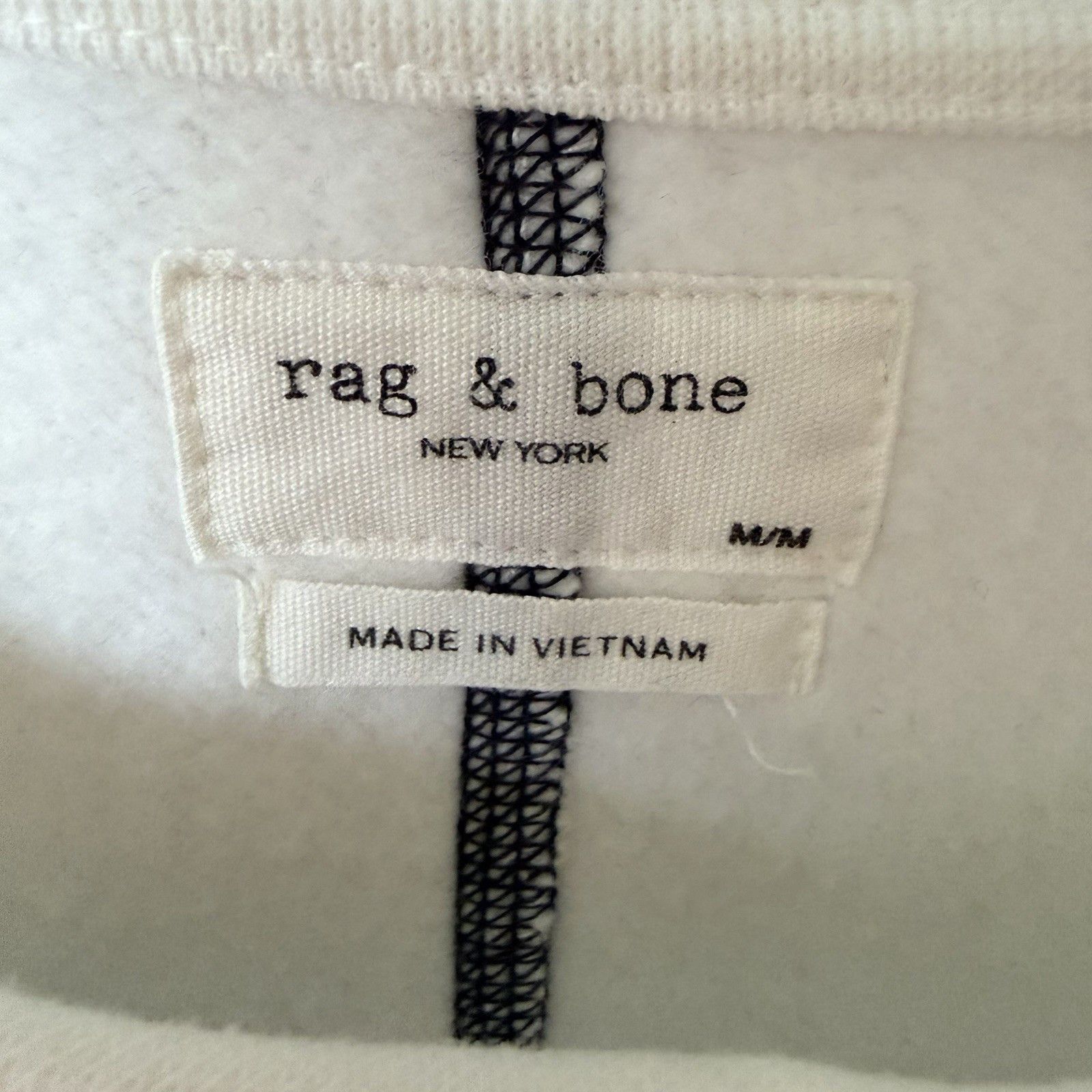 Rag & Bone Rag & Bone Sweatshirt Womens M White Fleece Lined Crewneck Size M / US 6-8 / IT 42-44 - 8 Thumbnail