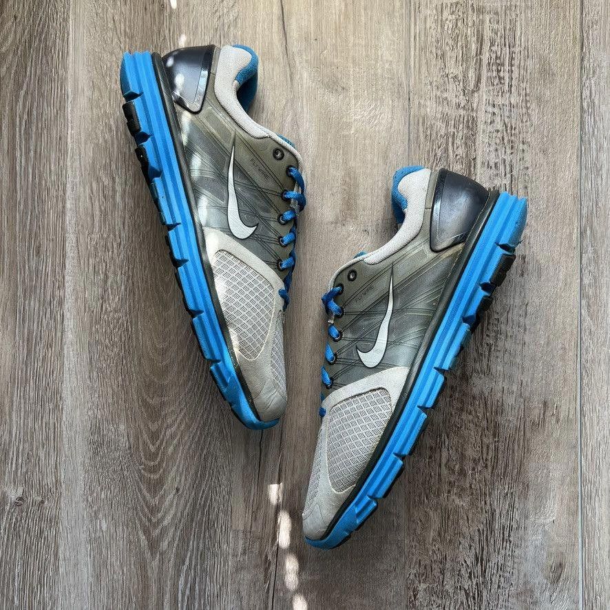 Nike NIKE • Lunarglide+ 2 "Grey/Blue" (12M) Size US 12 / EU 45 - 8 Thumbnail