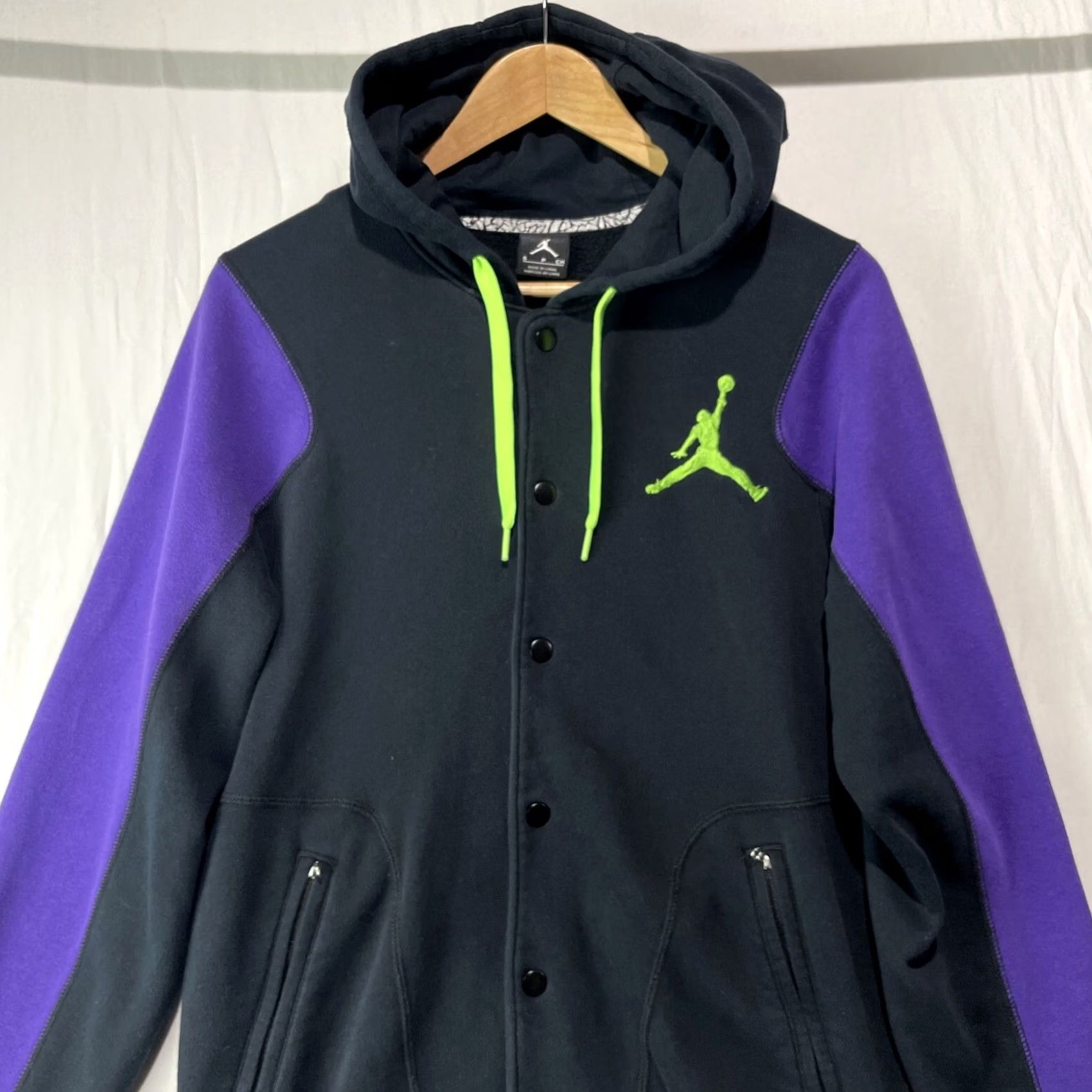 Jordan Brand Air Jordan Jacket Mens Small Black Purple Varsity Hoodie 2.0 Joker Elephant Nike Size US S / EU 44-46 / 1 - 2 Thumbnail