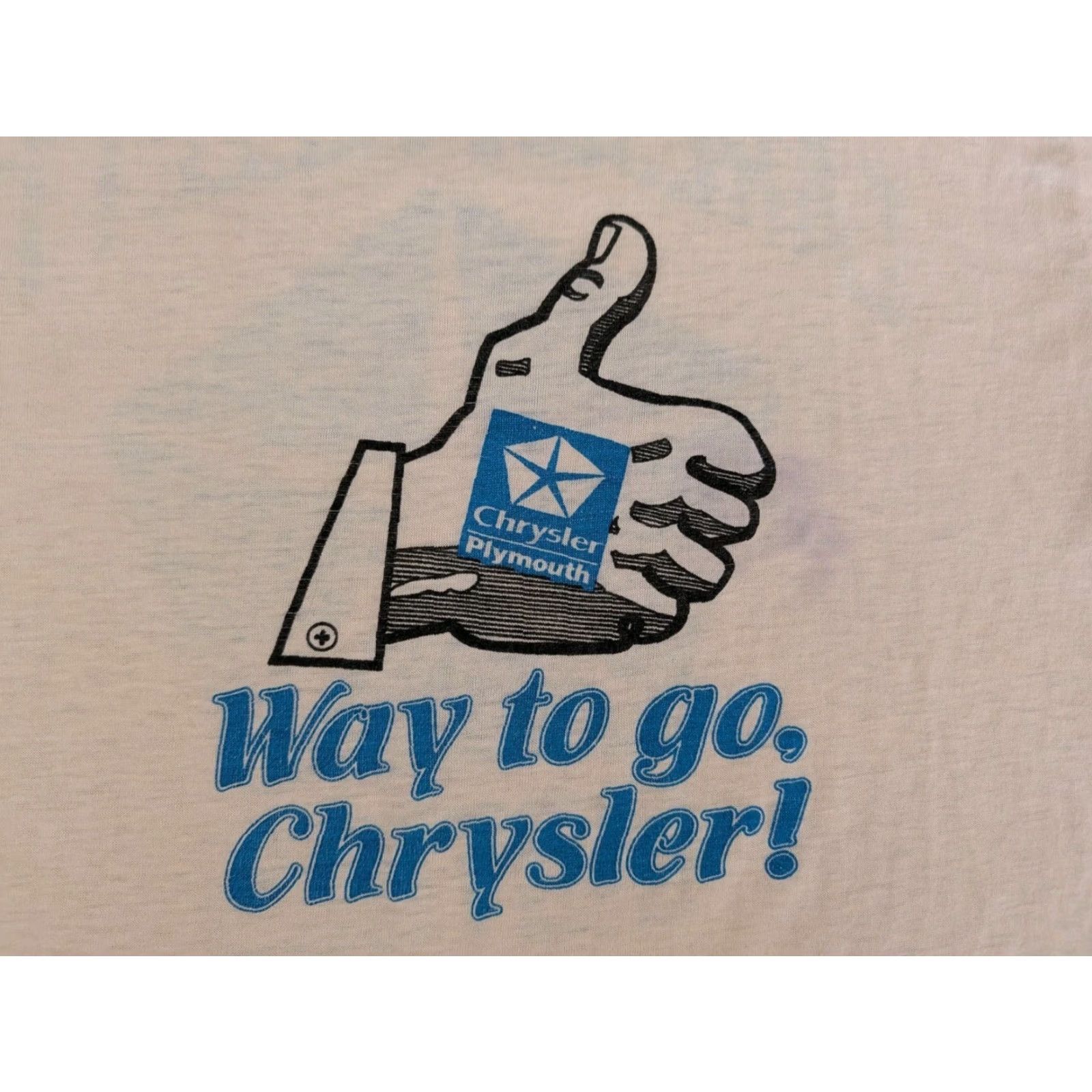 Off-White VINTAGE Chrysler Dealership Tee Shirt Off-white Crew Neck Short Sleeve Unbranded Unisex Adults Small/Medium Cars Mopar 1980s Vintage Graphic Printlite Size US S / EU 44-46 / 1 - 2 Thumbnail