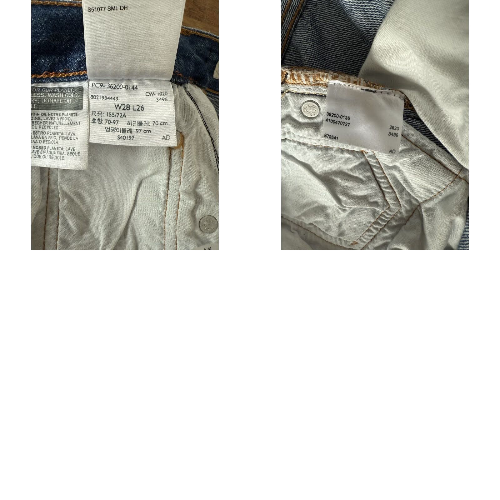 Levi's Levi's 501 Jeans Womens 28x26 Button Fly Distressed Denim Acid Splatter Premium 501 Series 90s Retro City Mom Jean Size 28" / US 6 / IT 42 - 9 Thumbnail