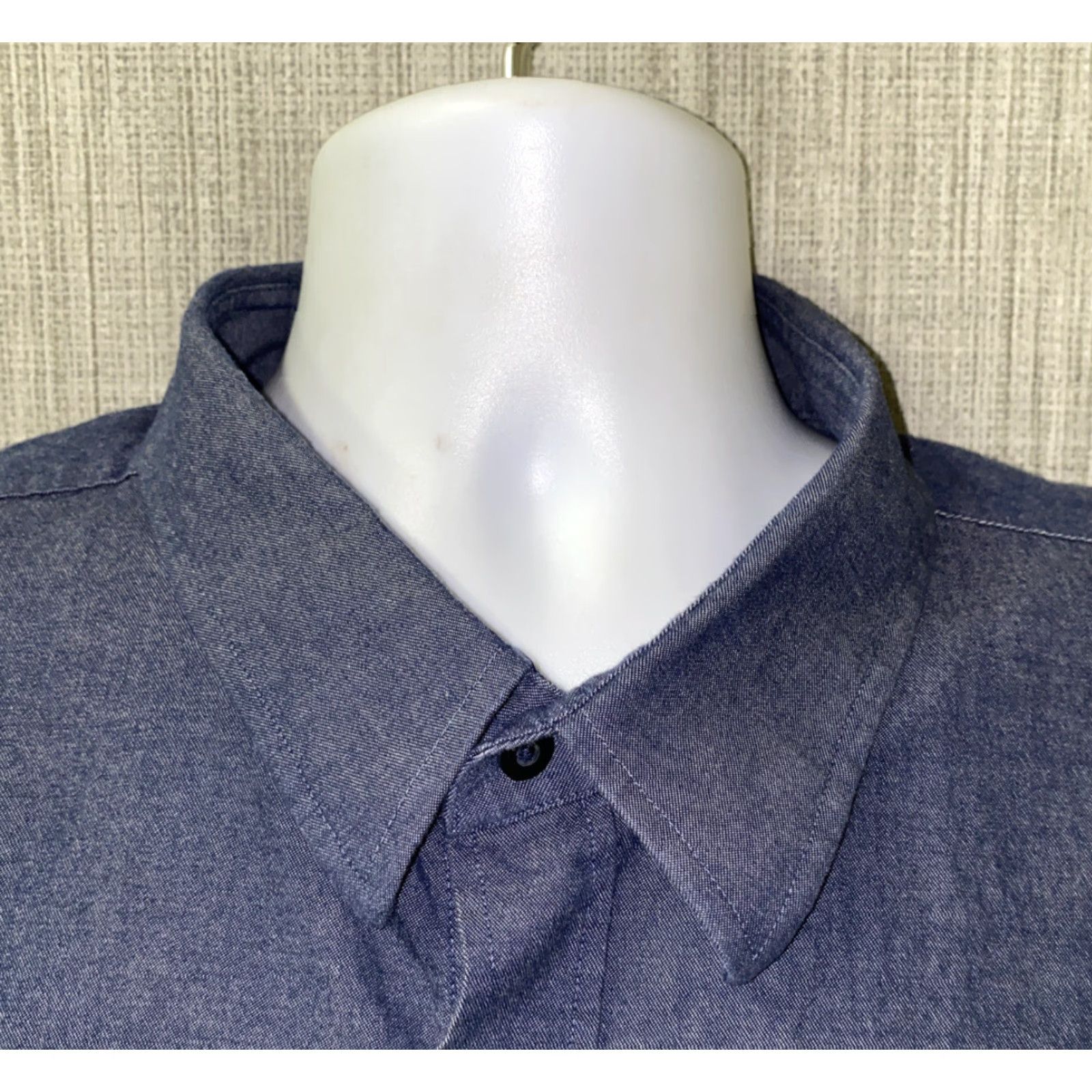 UNTUCKit UNTUCKit Mens Blue Long Sleeve Button-Front Shirt 3XL Regular Cotton Casual Shirt Mens Blue 3XL Size US XXL / EU 58 / 5 - 3 Thumbnail