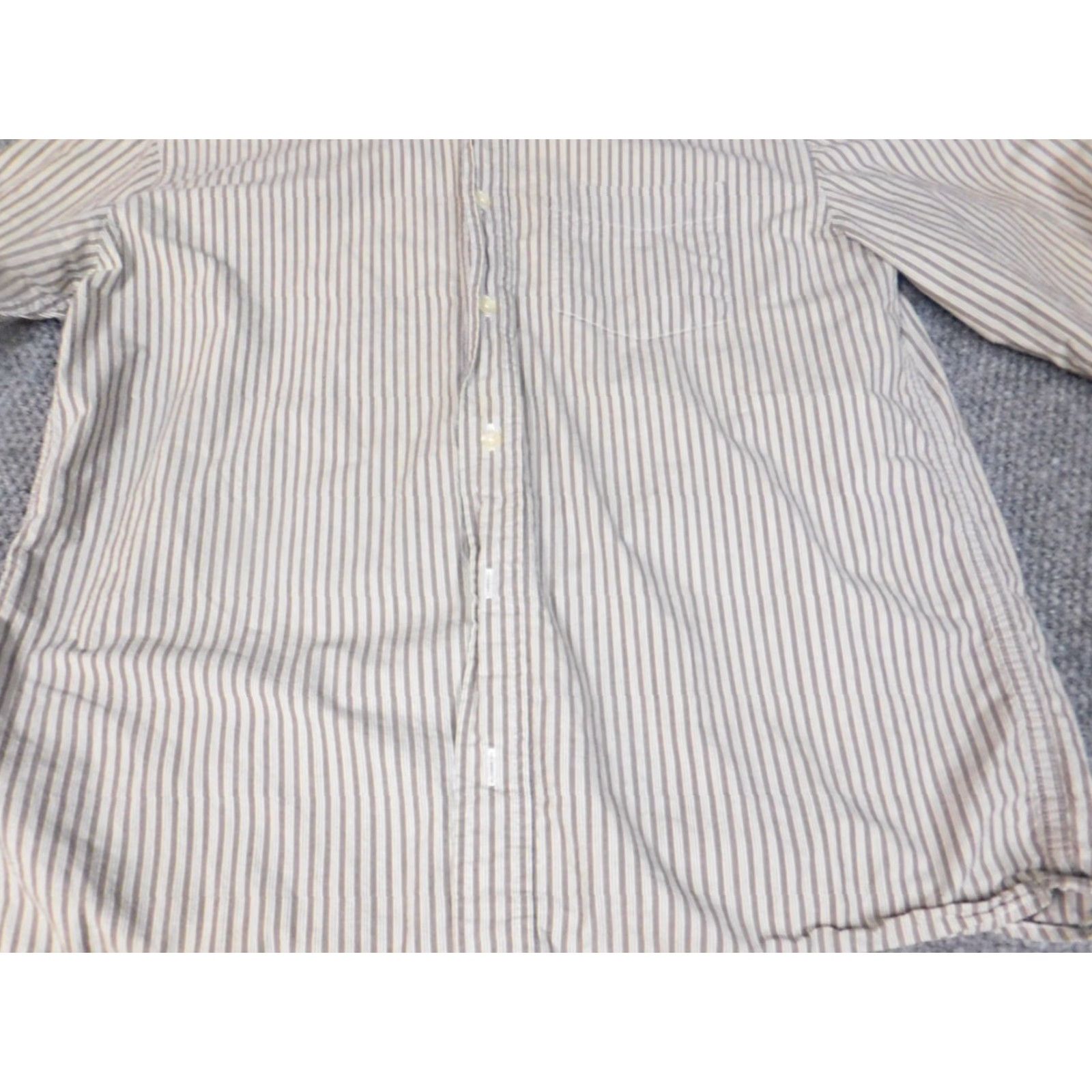 Old Navy Old Navy Shirt Mens Medium Brown Striped Button-Down Collared Long Sleeve Cotton Knit Pocketed Buttons Vintage? No (but no). Size US M / EU 48-50 / 2 - 7 Thumbnail