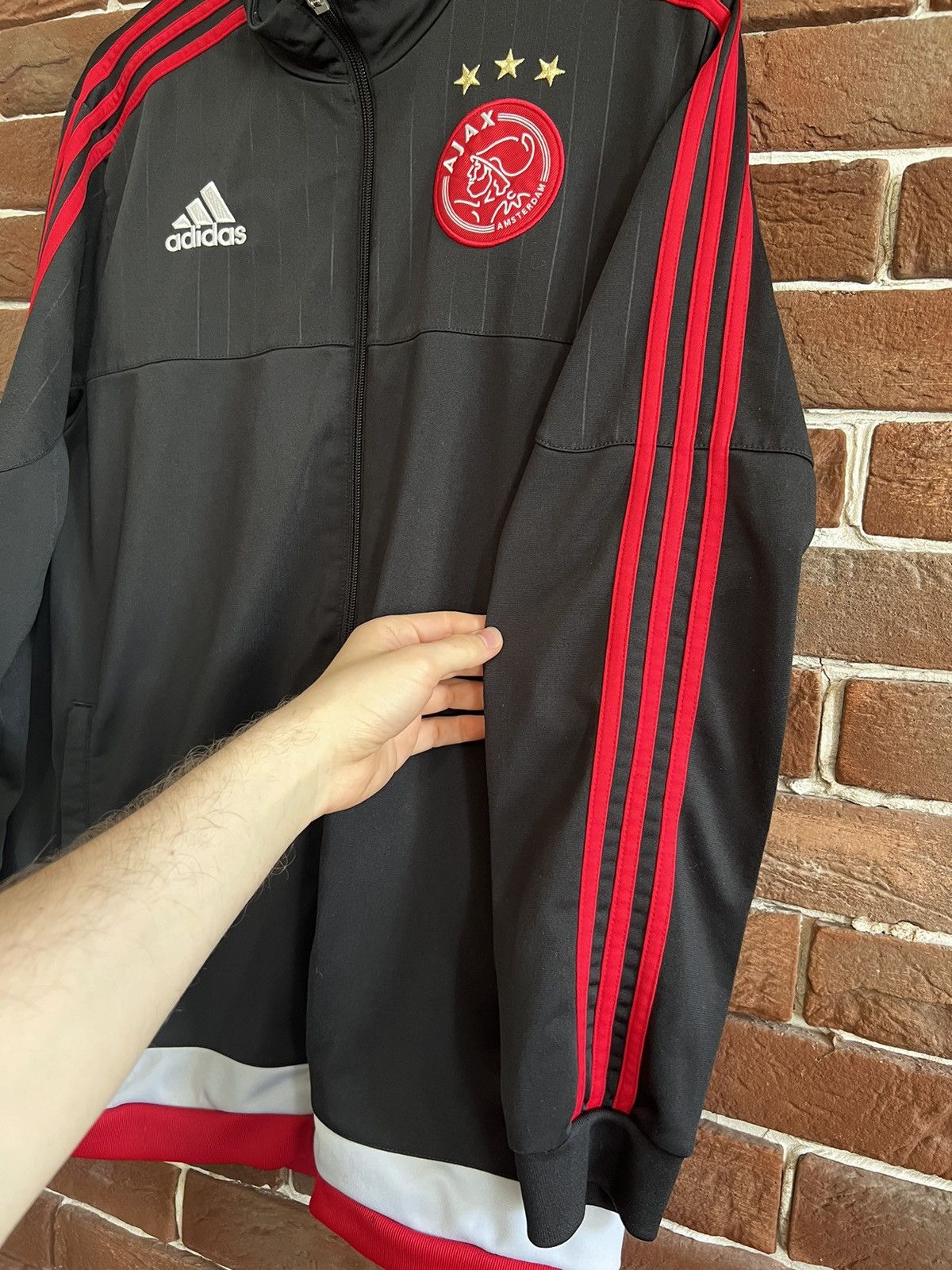 Adidas 2015 Adidas Ajax Amsterdam Football Soccer Jacket L black Size US L / EU 52-54 / 3 - 4 Thumbnail