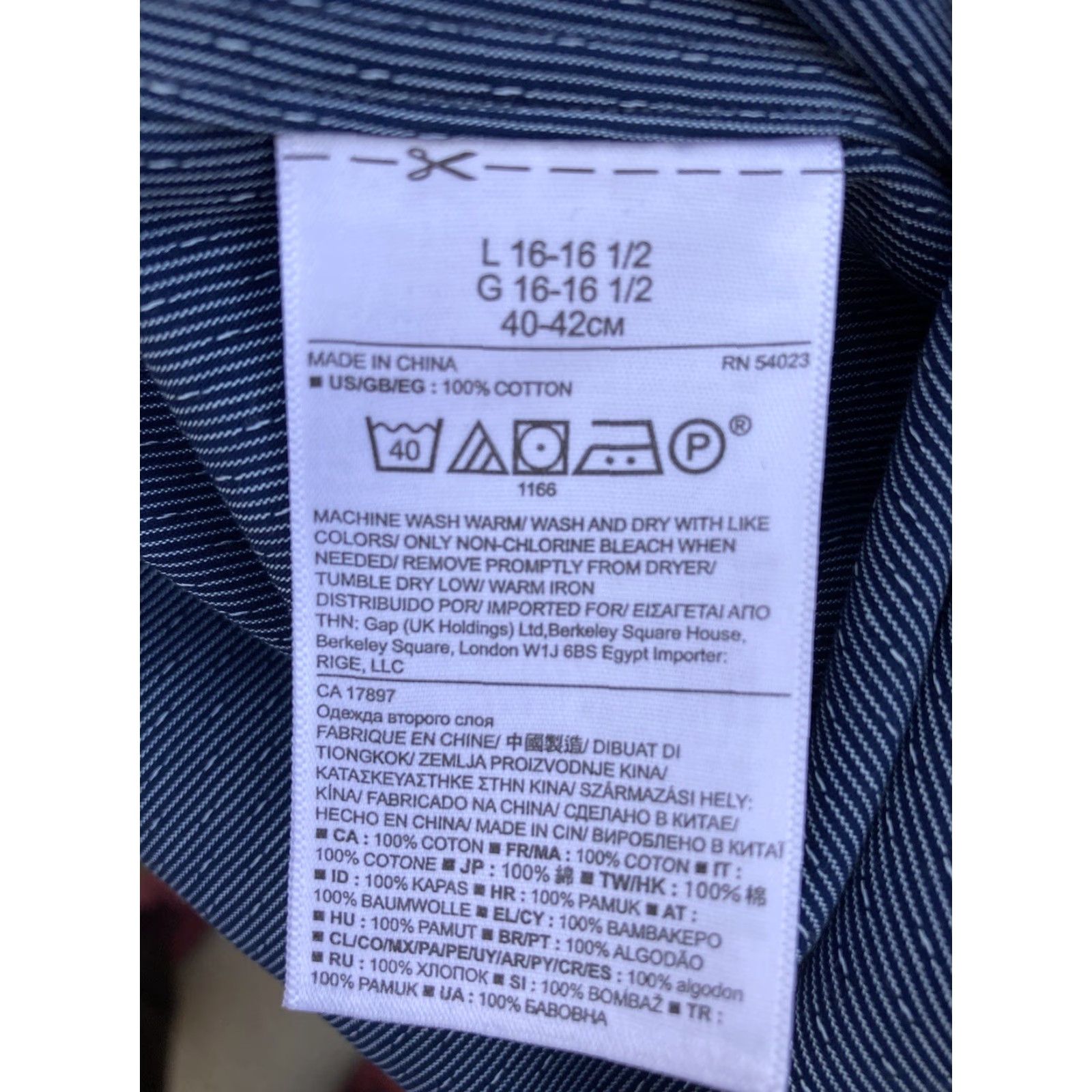 Banana Republic Banana Republic Button-Down Shirt Blue LS Button-Up Men’s L 16 Grant Fit Cotton Size US L / EU 52-54 / 3 - 6 Thumbnail