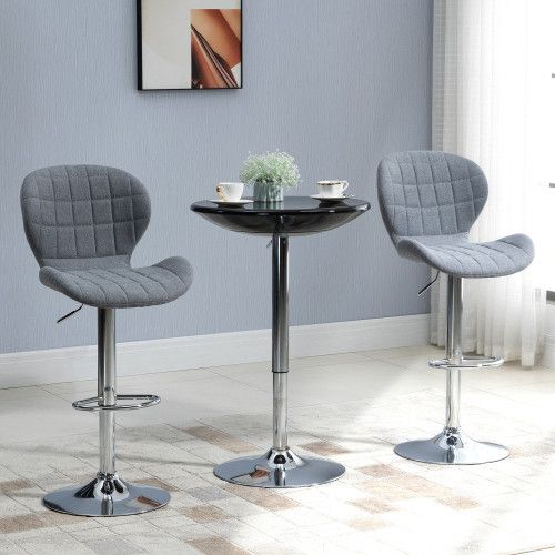 Designer × Homemade HOMCOM Round Bar Table with Metal Base, Adjustable Counter H Size US L / EU 52-54 / 3 - 7 Thumbnail