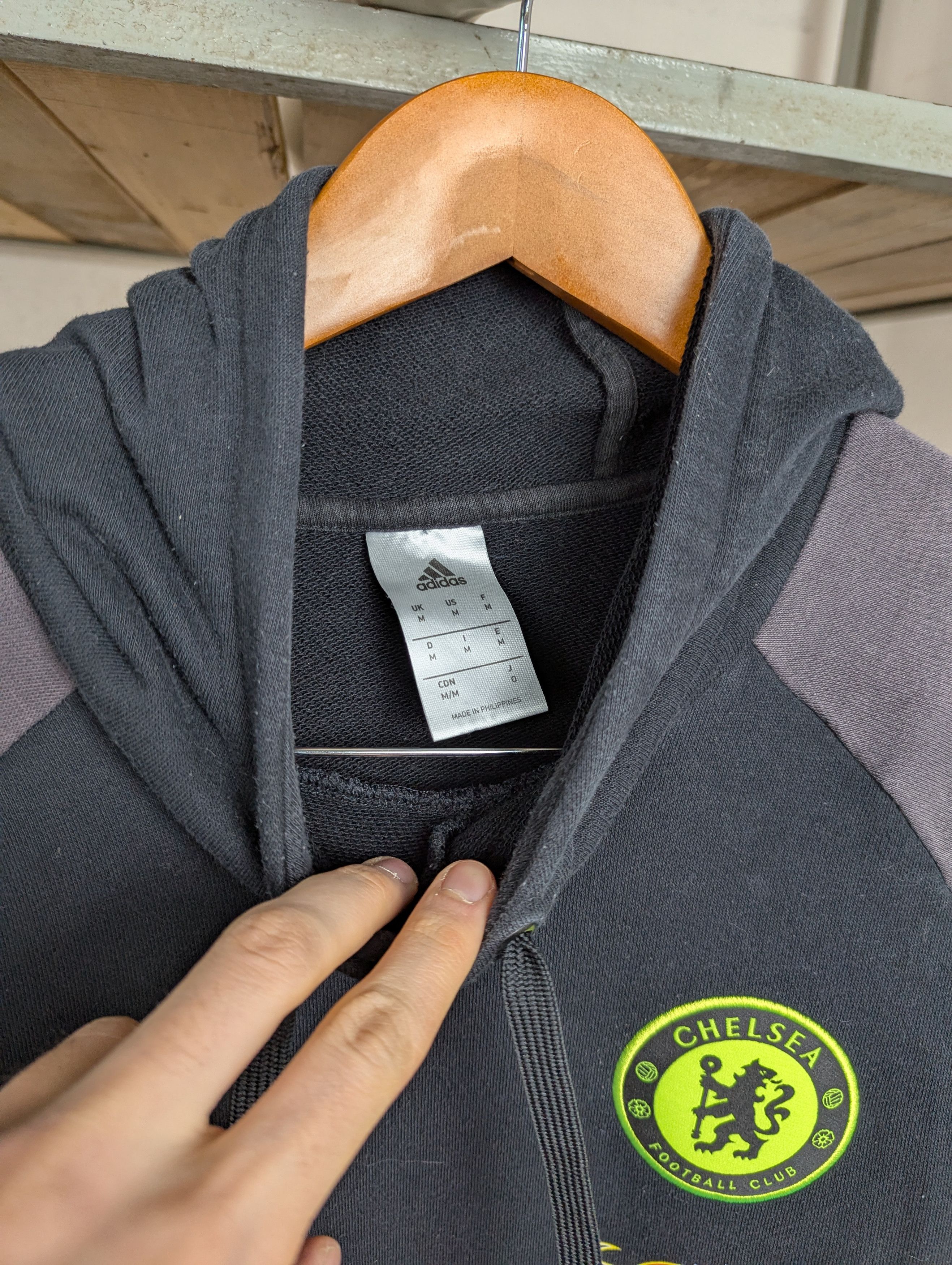 Adidas × Chelsea Soccer Adidas Chelsea FC Carabao Pullover Hoodie Black/Grey Size M Size US M / EU 48-50 / 2 - 6 Thumbnail