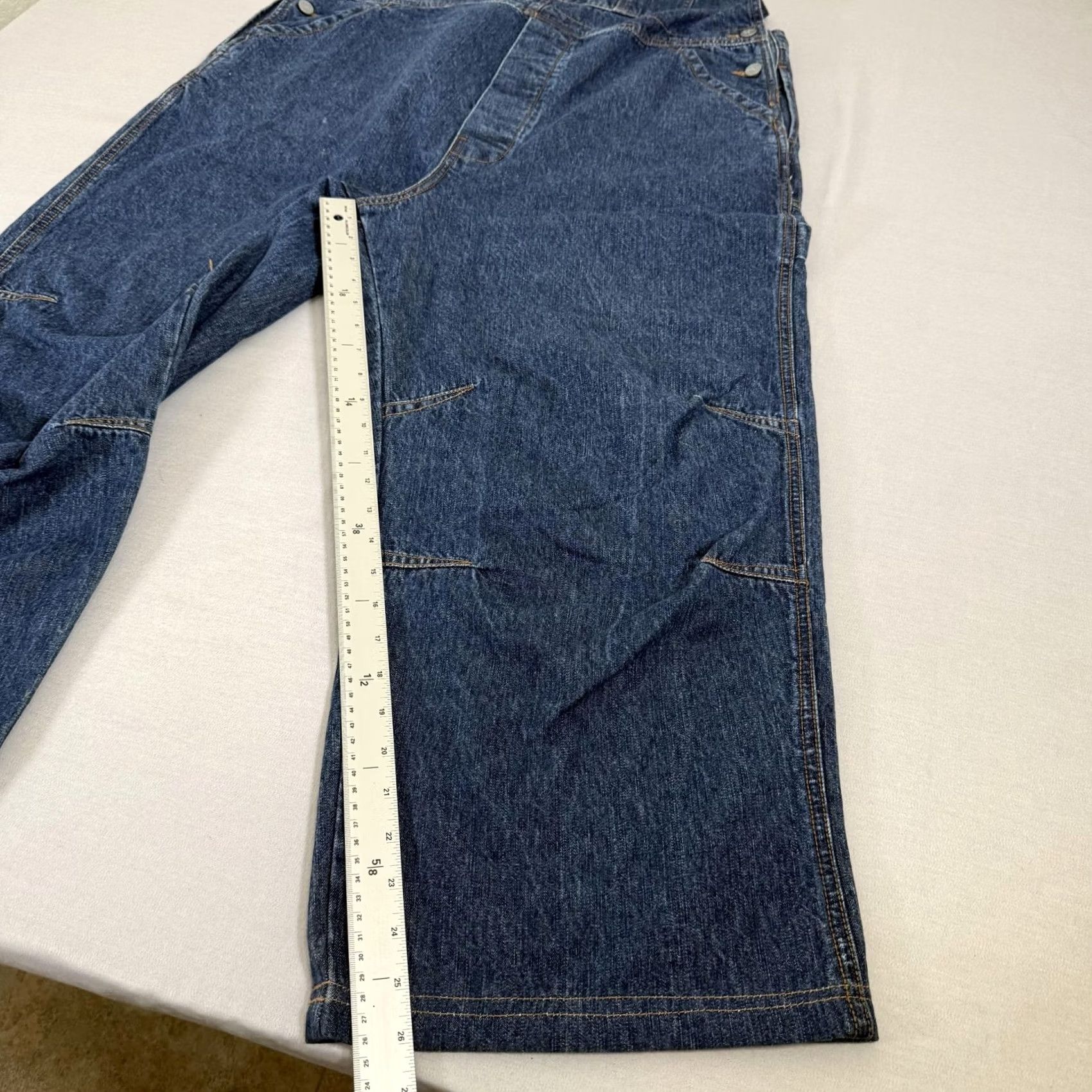 Calvin Klein VINTAGE Calvin Klein Mens XL Blue Denim Jeans Overalls Bib Carpenter Pants 90s Size US 36 / EU 52 - 5 Thumbnail