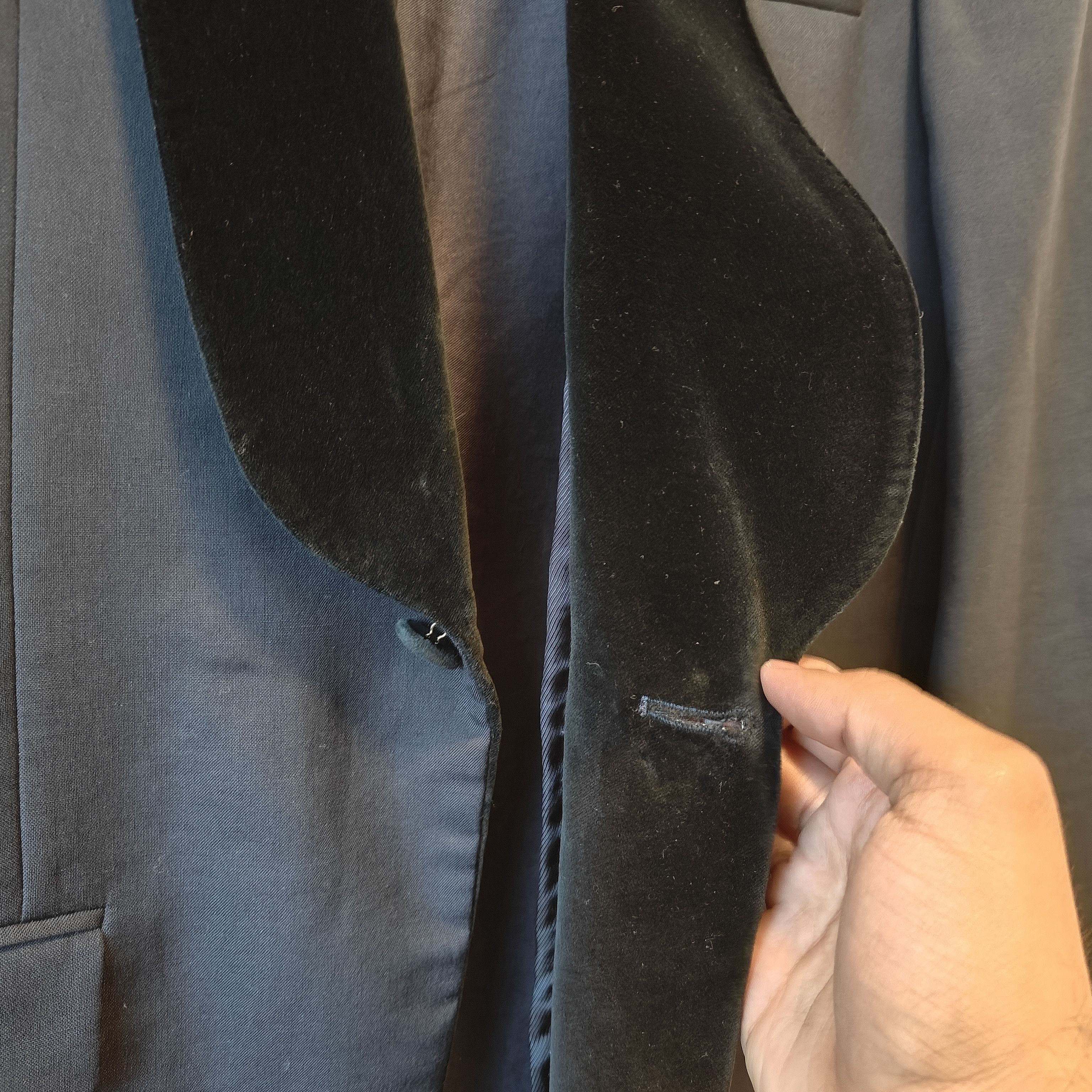 Maison Margiela Navy Tux Velvet Shawl Collar Blazer - mohair Size 48R - 10 Thumbnail