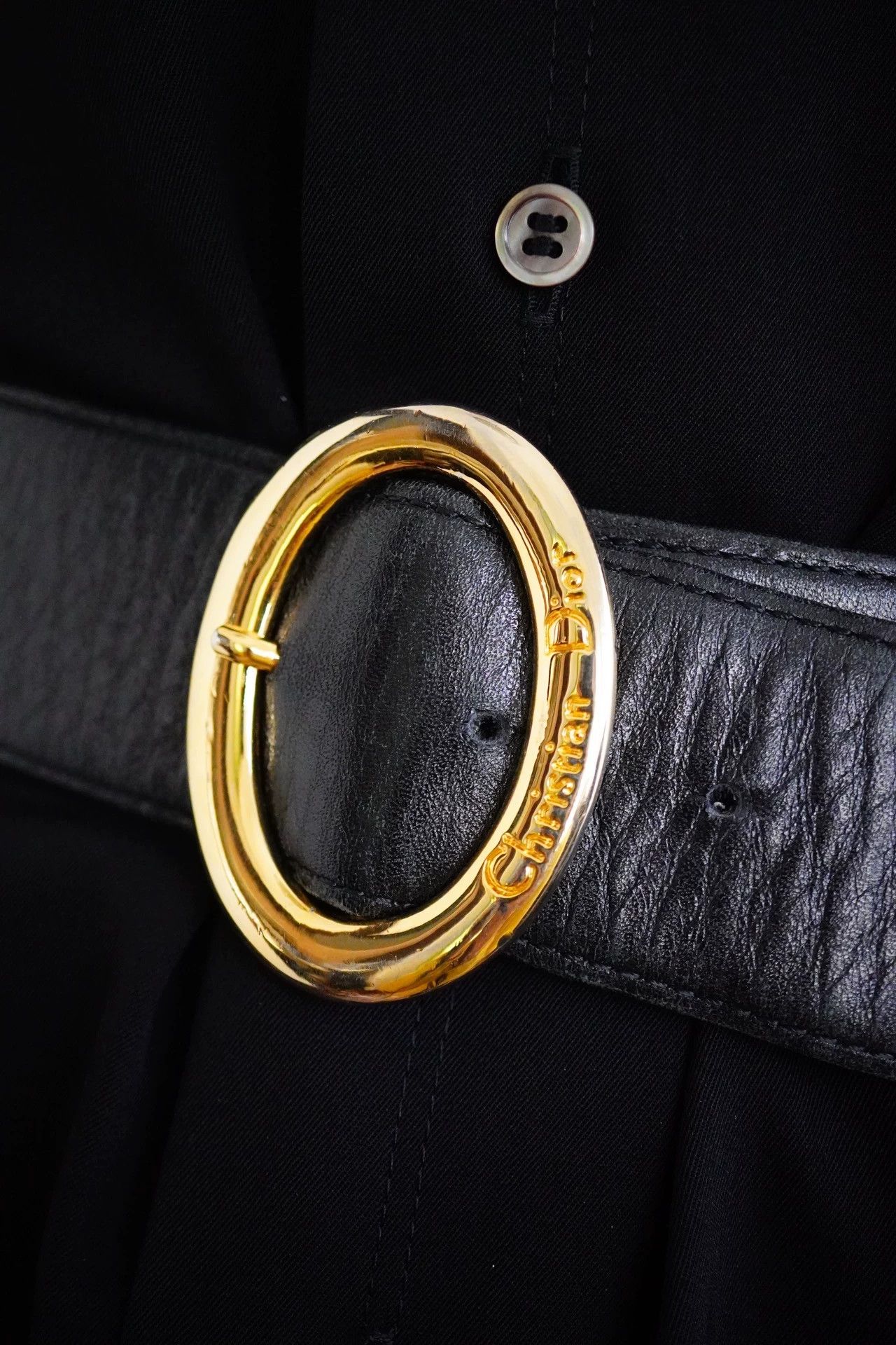 Christian Louboutin Christian Dior 1980s Rare Circle Wide Belt Size ONE SIZE - 3 Thumbnail