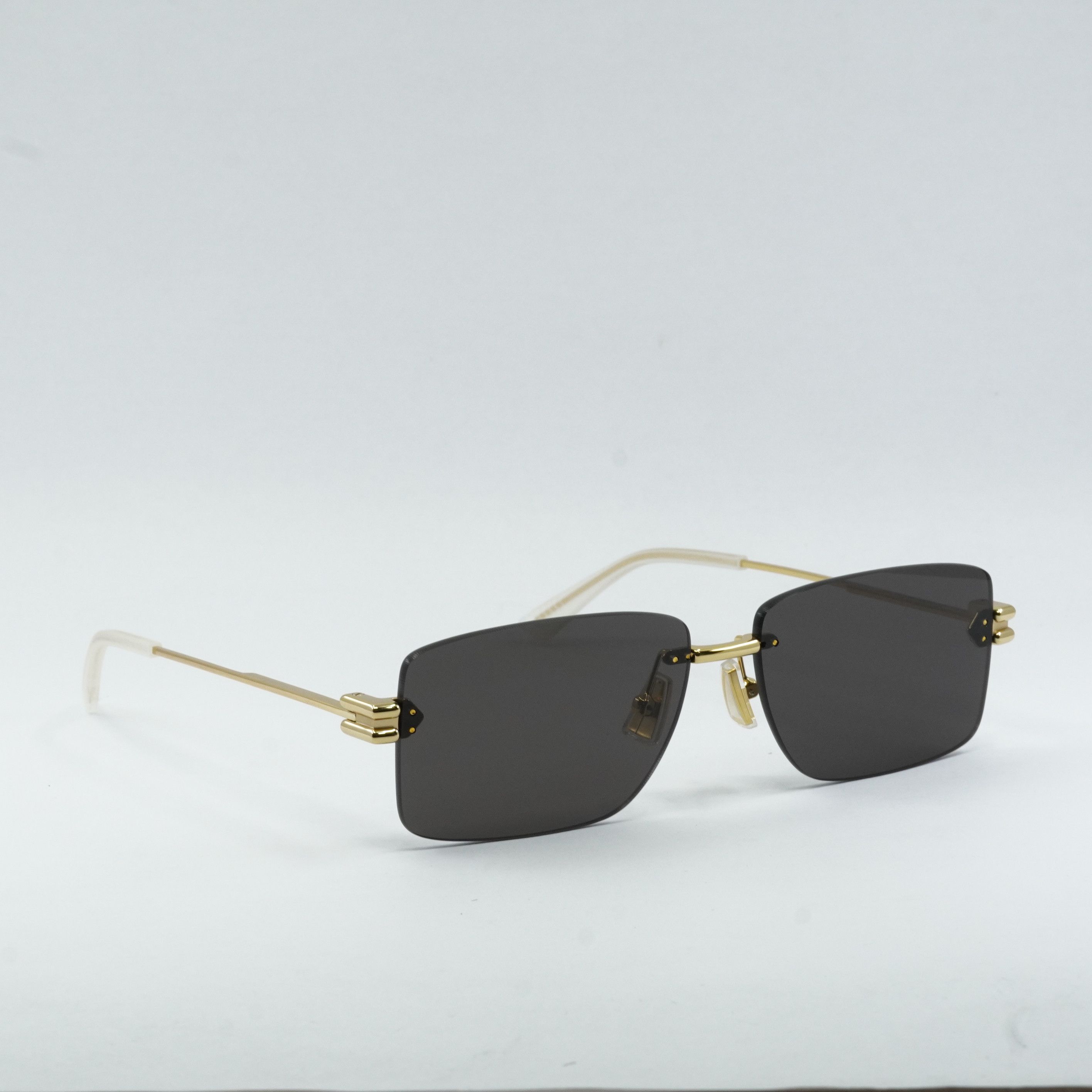 Bottega Veneta Bottega Veneta BV1126S 002 Sunglasses Gold Rectangle Frame Size ONE SIZE - 2 Thumbnail