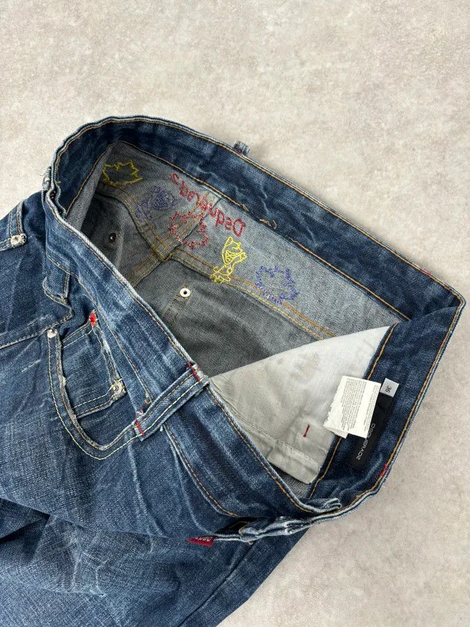 Dsquared2 2000s Dsquared2 Navy Brut Denim Jeans Size US 33 - 9 Thumbnail